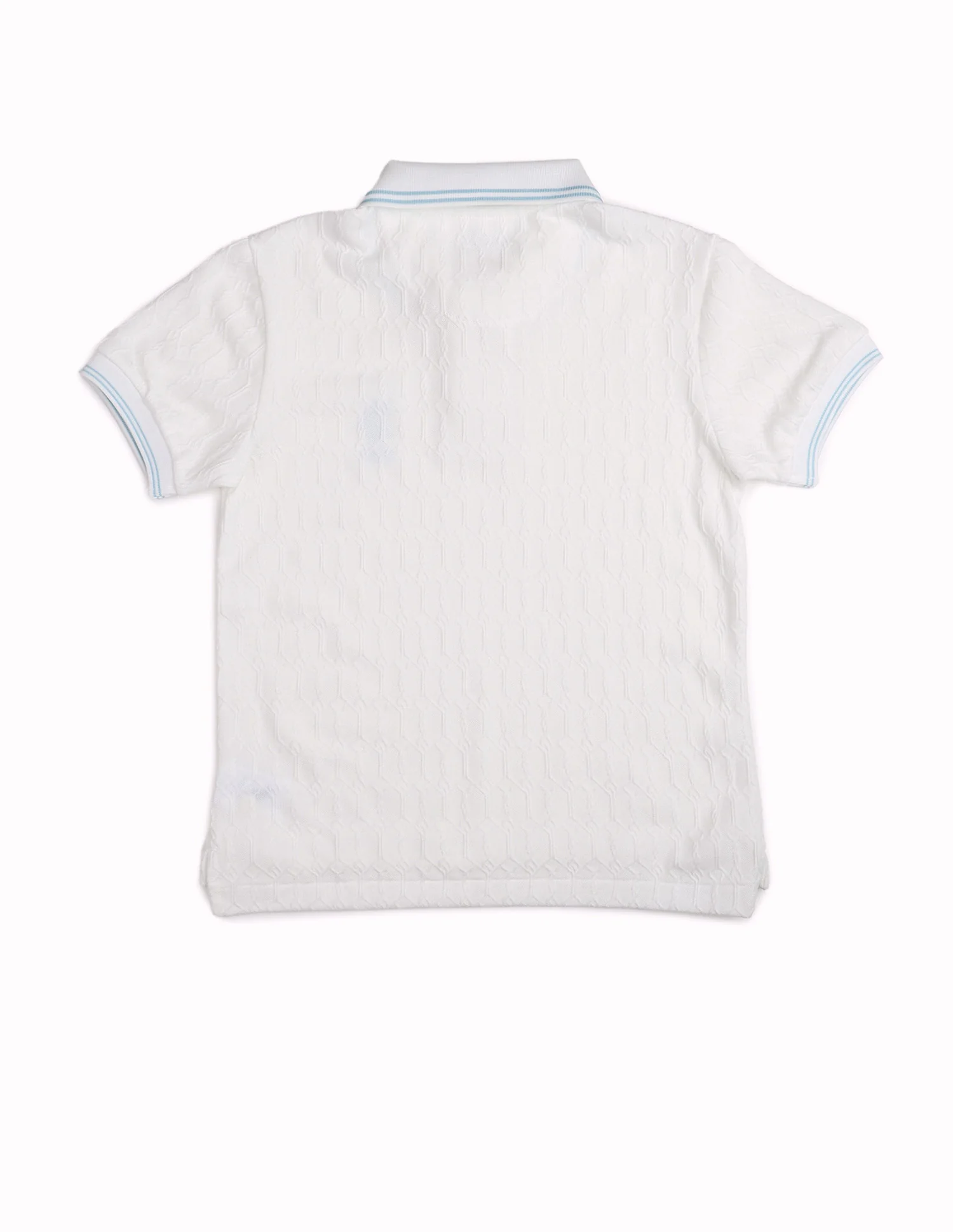 Boys Textured Pure Cotton Polo Shirt - Image 8