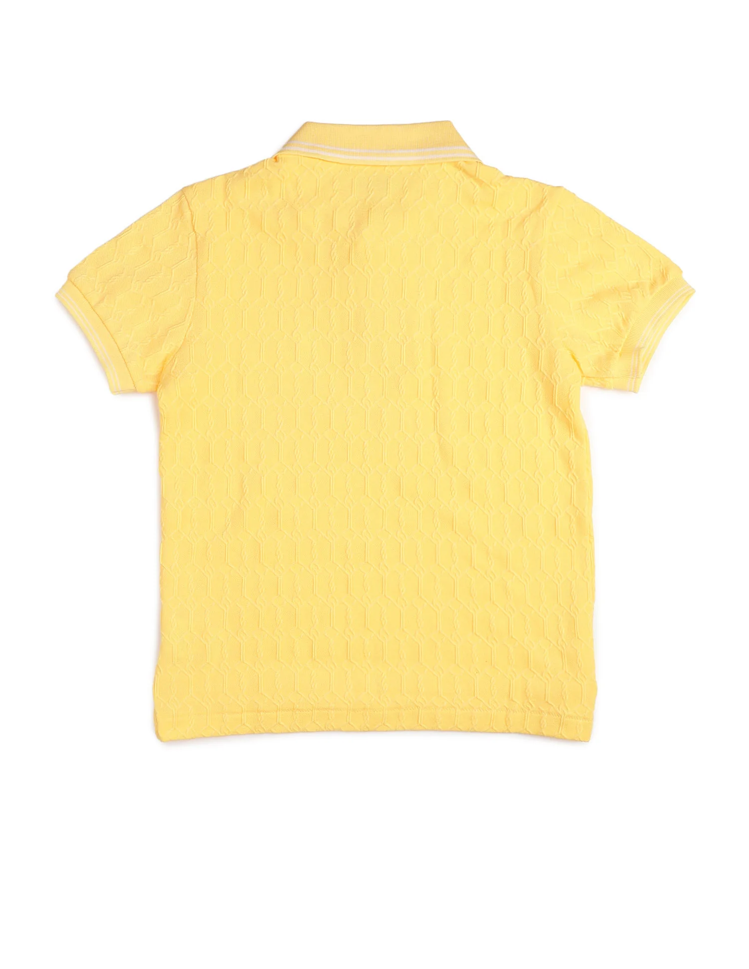 Boys Textured Pure Cotton Polo Shirt - Image 8