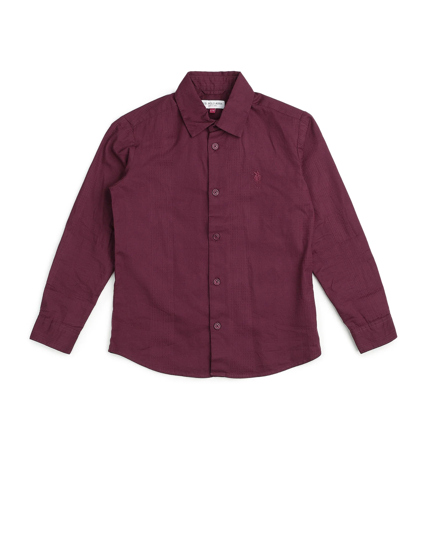 Boys Textured Pure Cotton Shirt - Image 7