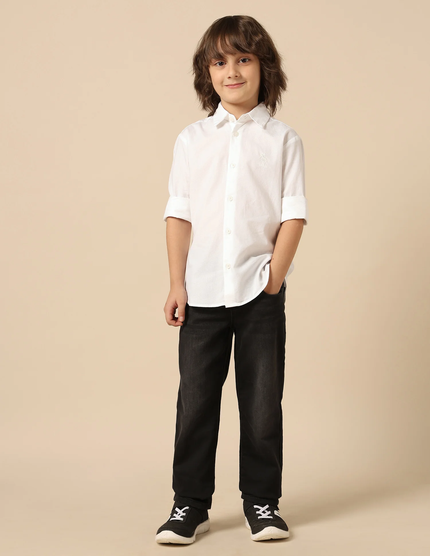 Boys Textured Pure Cotton Shirt - Image 3