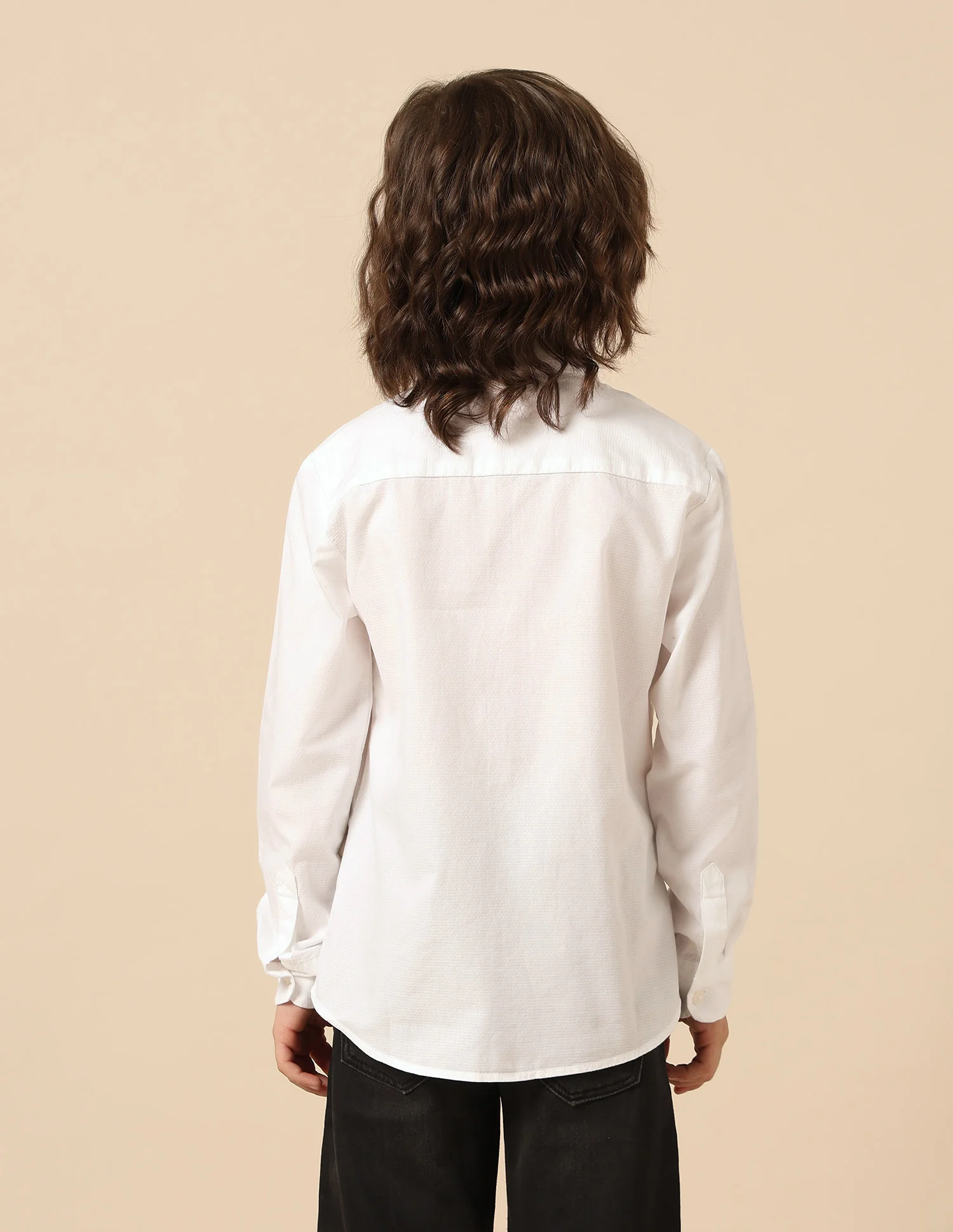 Boys Textured Pure Cotton Shirt - Image 5