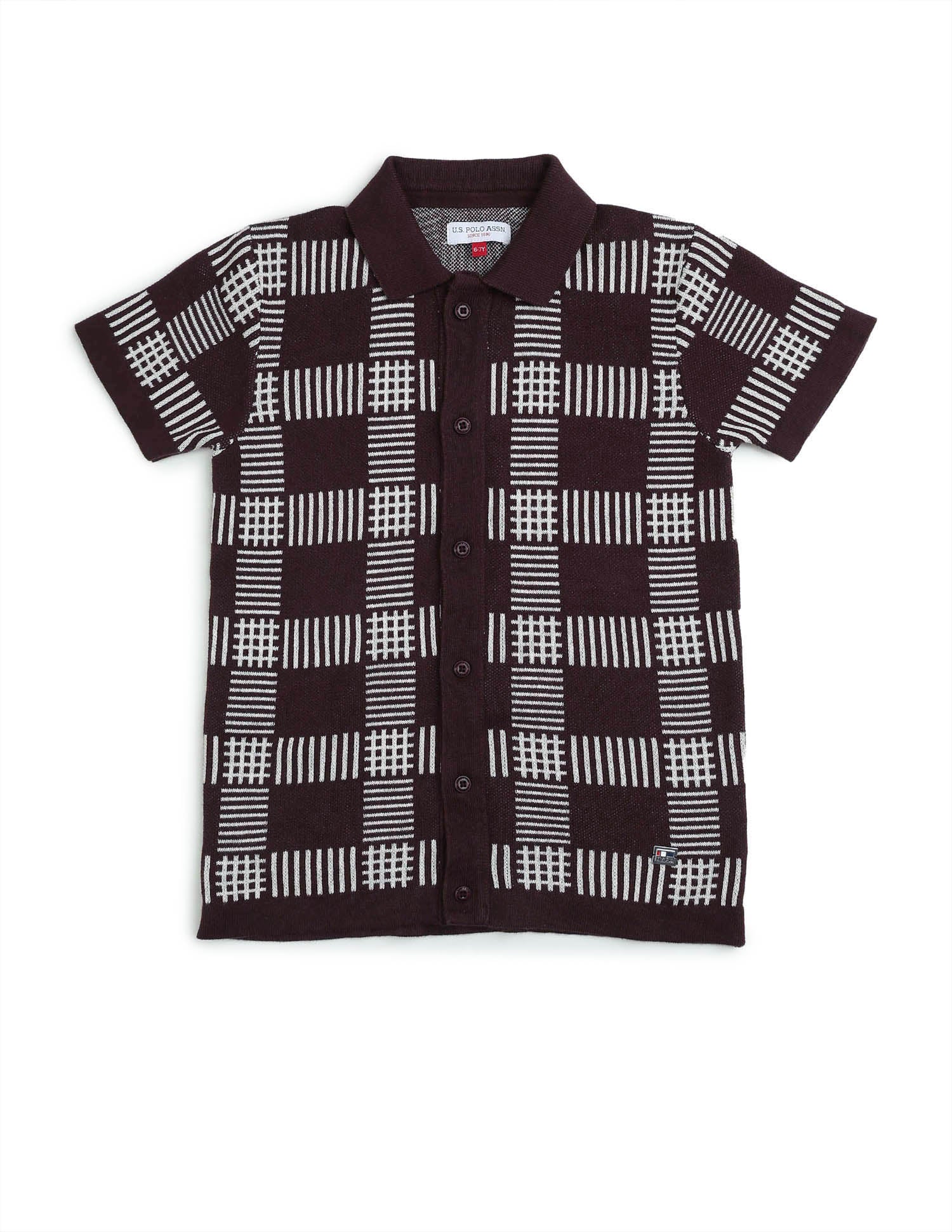 Boys Textured Regular Fit Polo Shirt - Image 7
