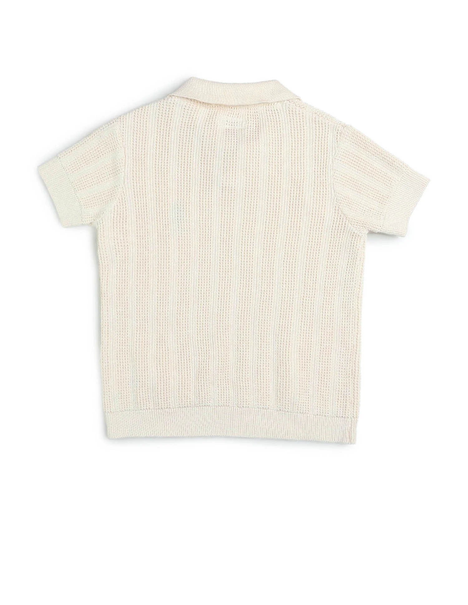 Boys Textured Regular Fit Polo Shirt - Image 8