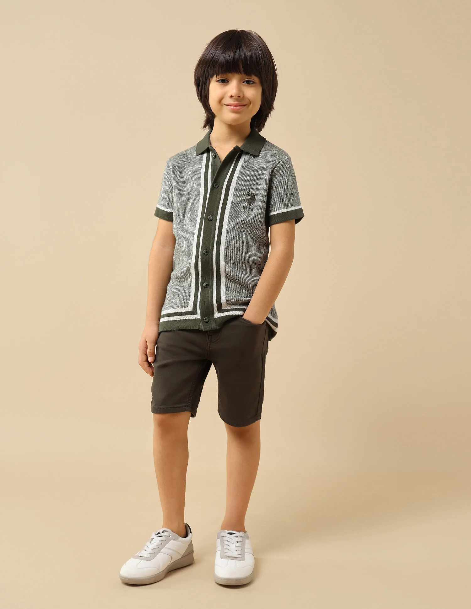 Boys Textured Regular Fit Polo Shirt - Image 3