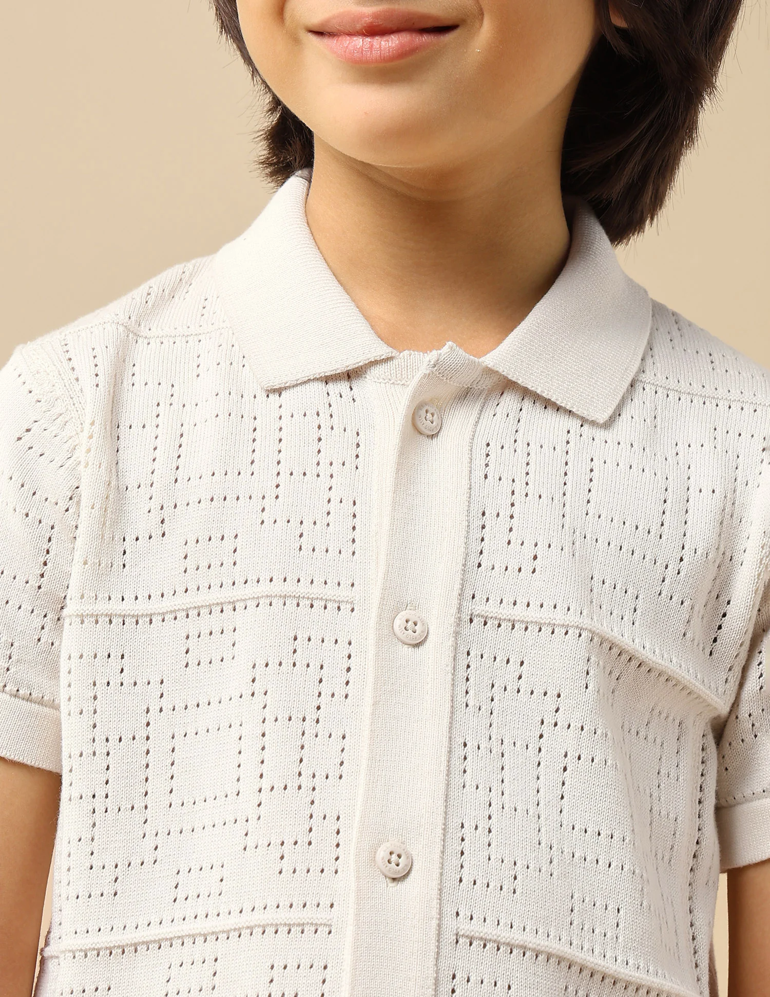 Boys Textured Regular Fit Polo Shirt - Image 6