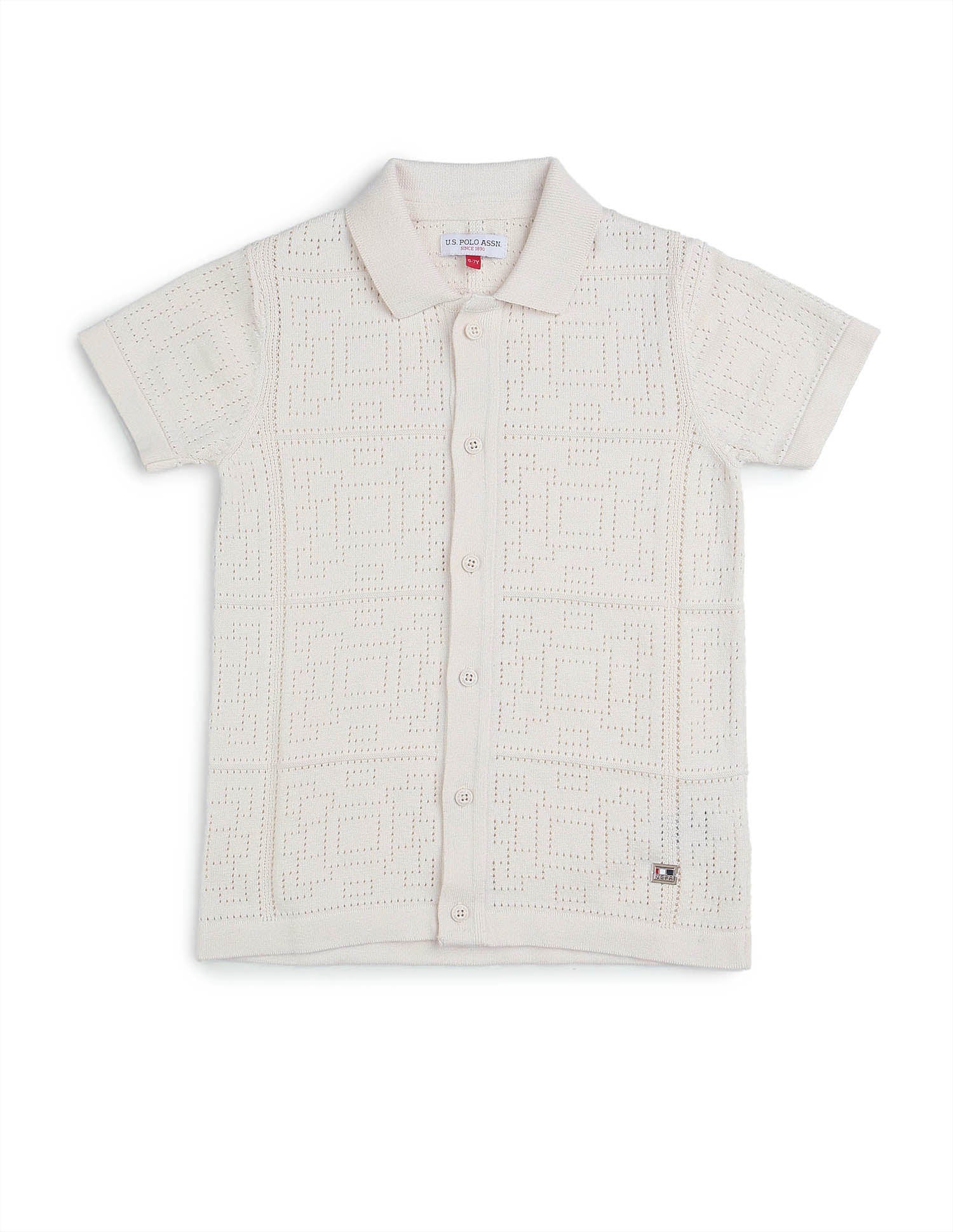 Boys Textured Regular Fit Polo Shirt - Image 7