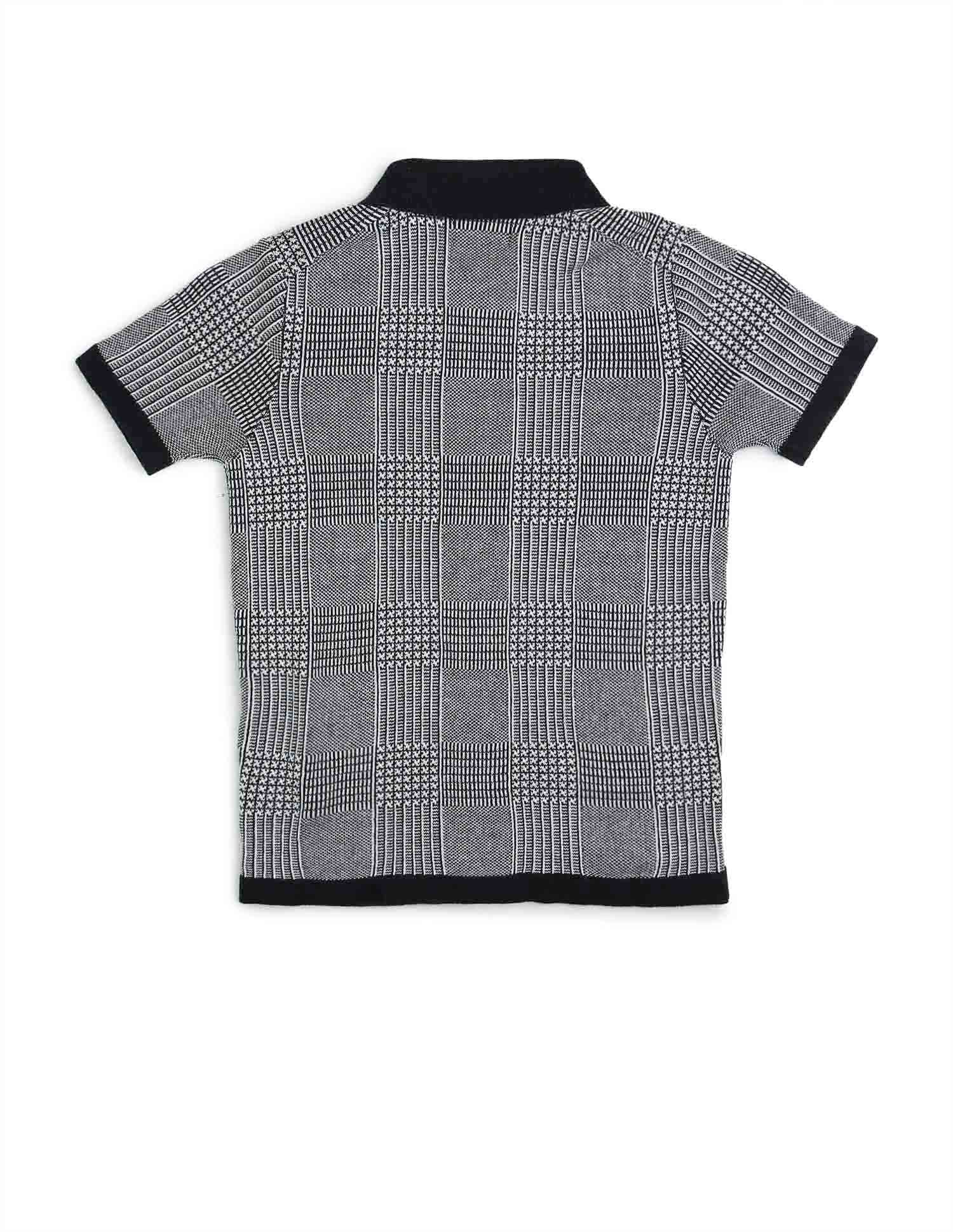 Boys Textured Regular Fit Polo Shirt - Image 8
