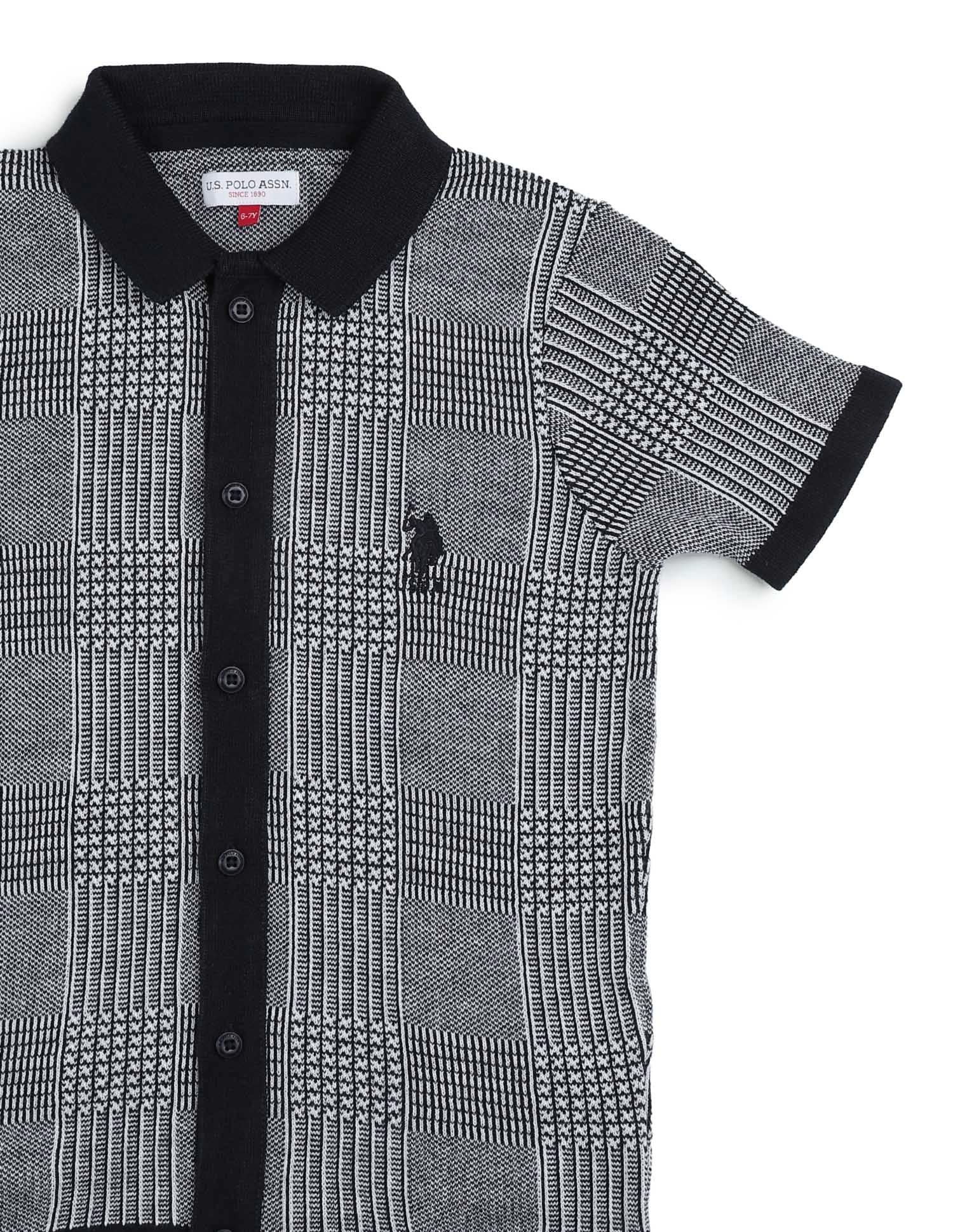 Boys Textured Regular Fit Polo Shirt - Image 9
