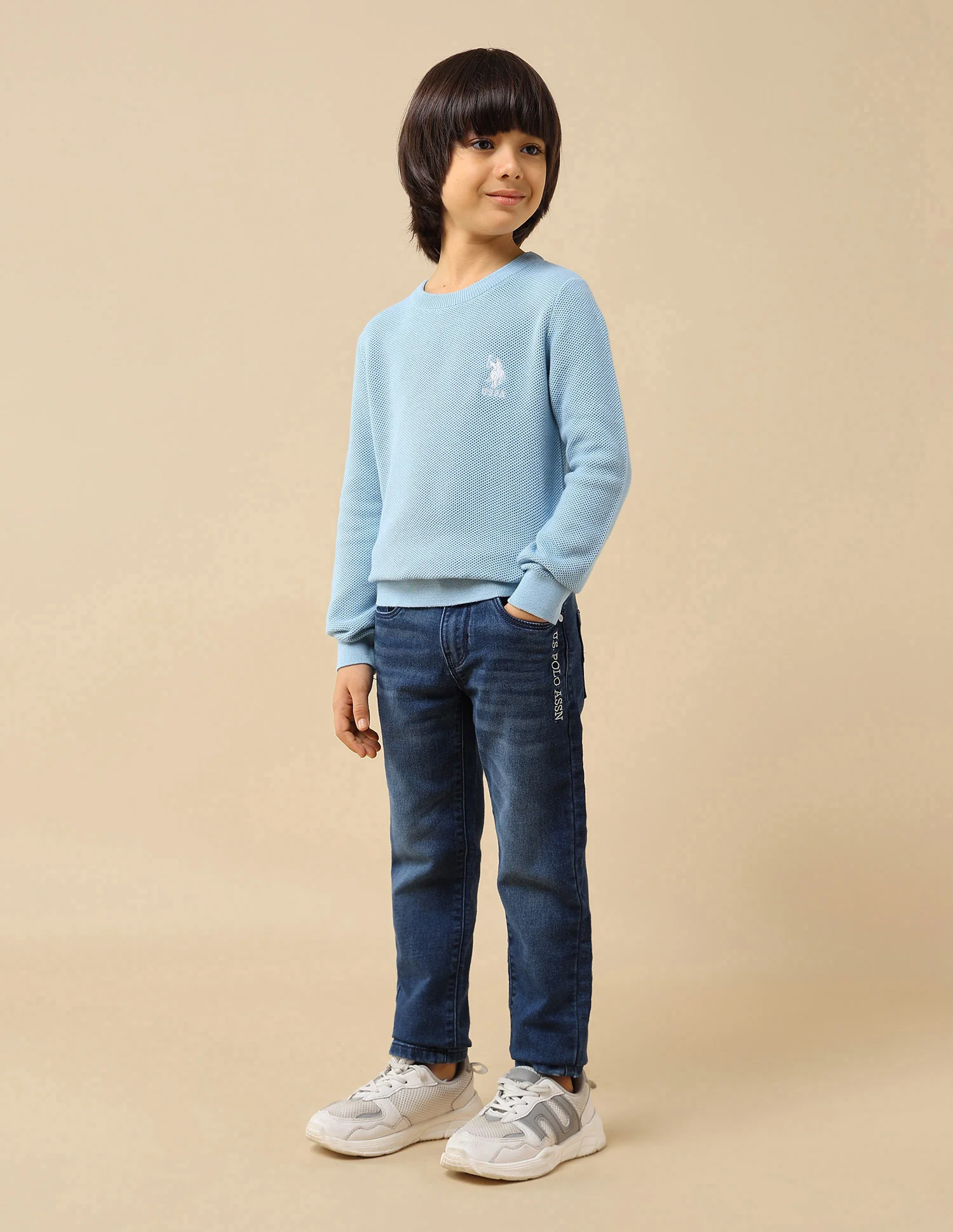 Boys Textured Regular Fit Sweater - Image 4