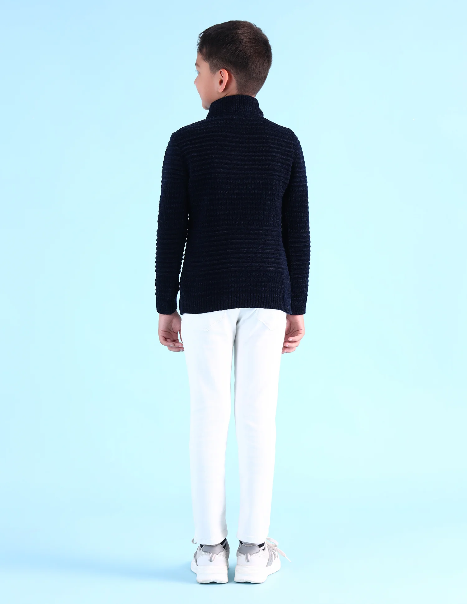 Boys Textured Regular Fit Sweater - Image 4