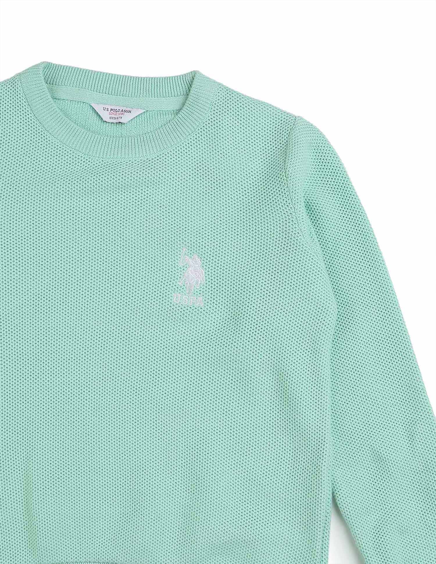 Boys Textured Regular Fit Sweater - Image 9