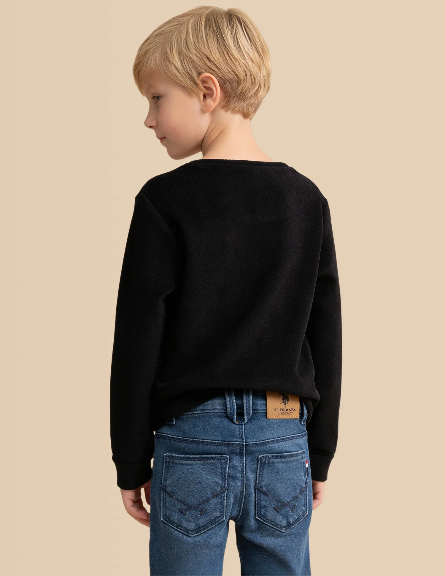 Boys Textured Regular Fit Sweatshirt - Image 5