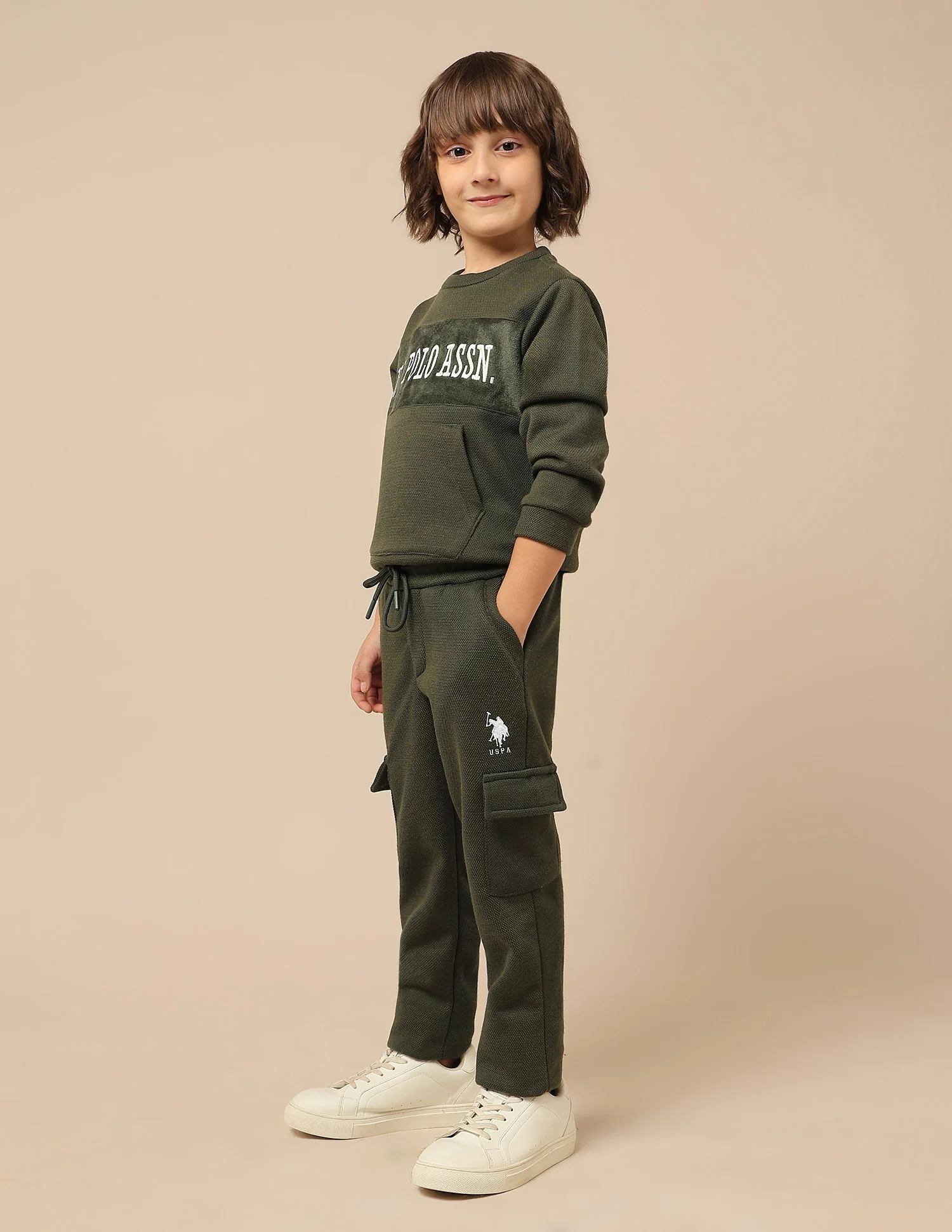 Boys Textured Regular Fit Track Pants - Image 4