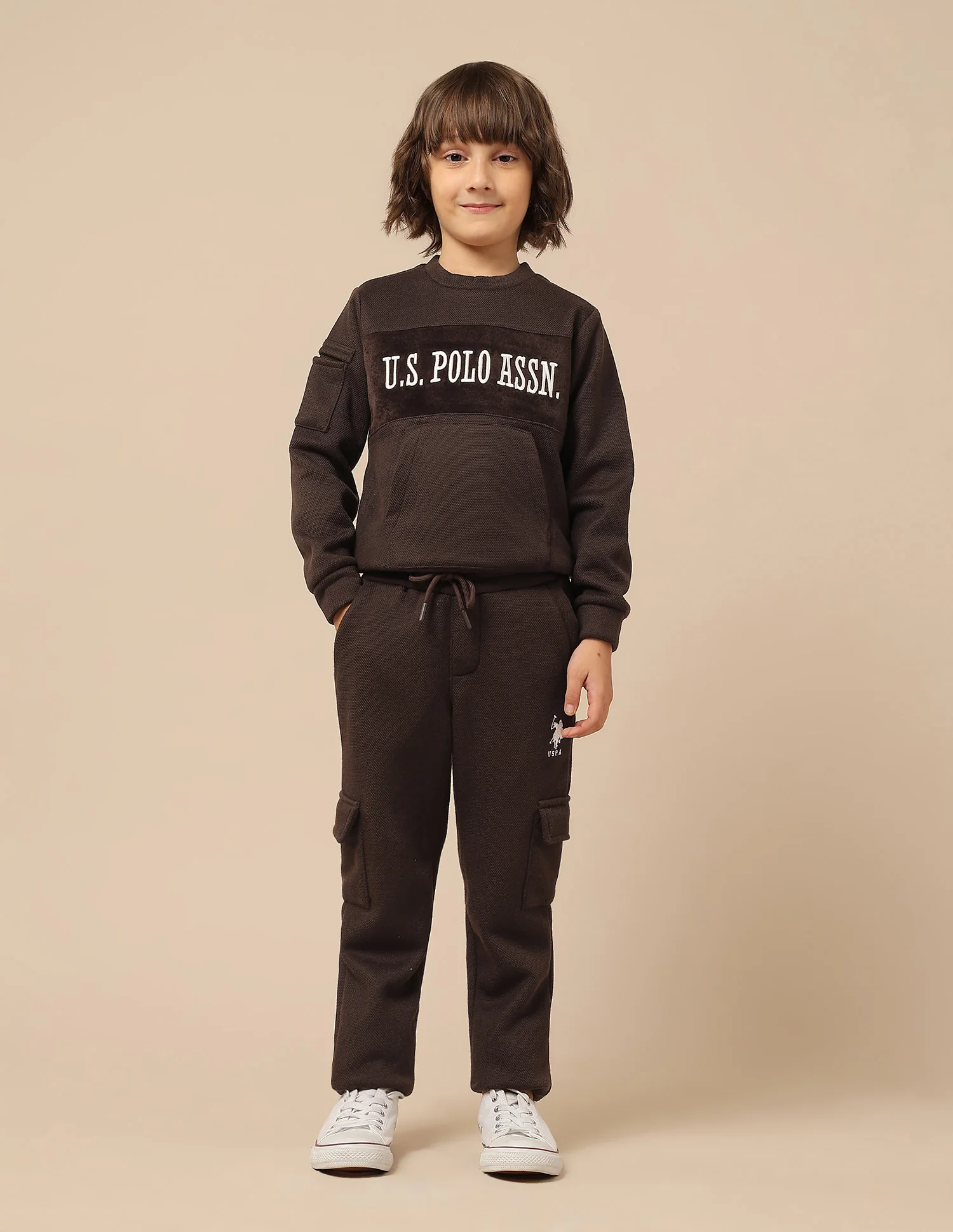Boys Textured Regular Fit Track Pants - Image 3