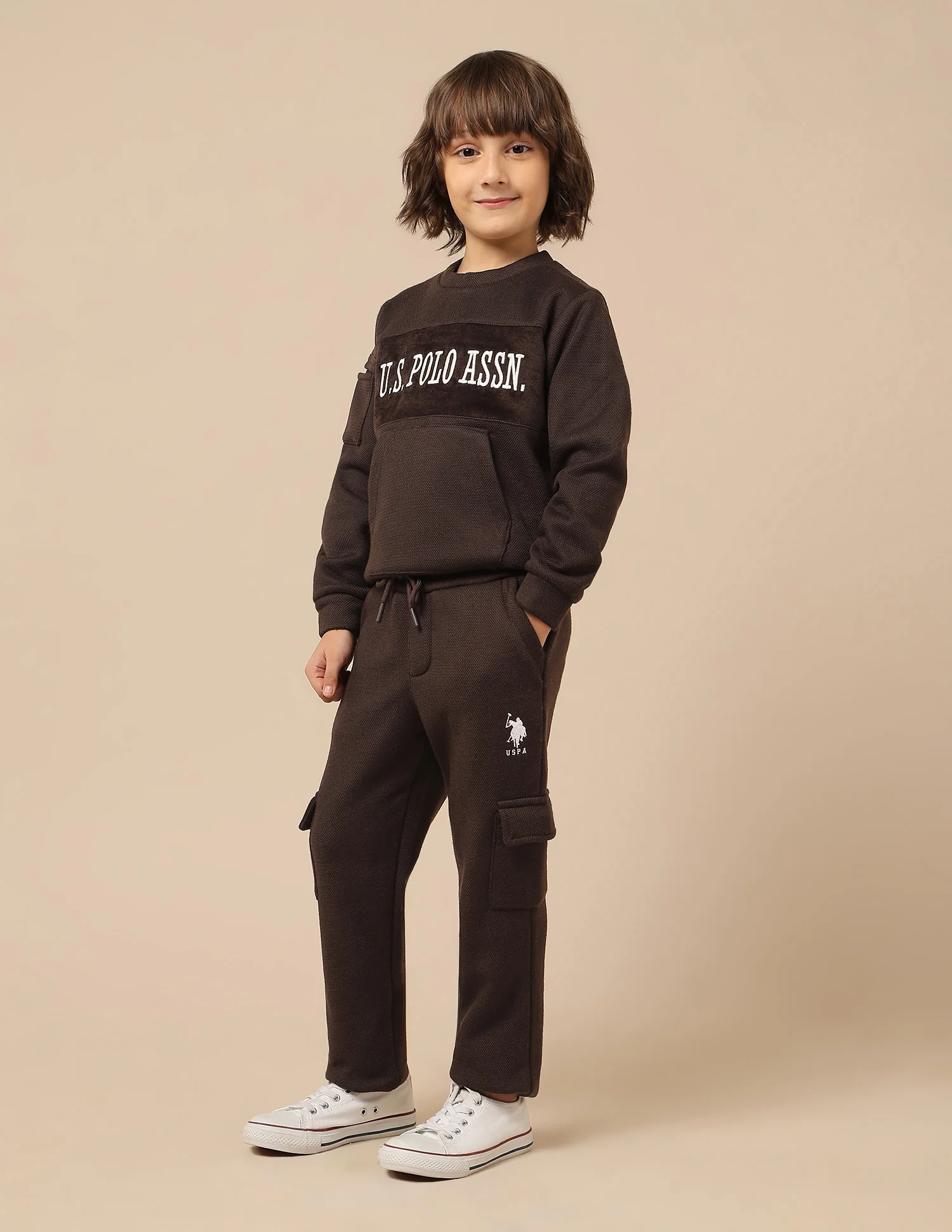 Boys Textured Regular Fit Track Pants - Image 4