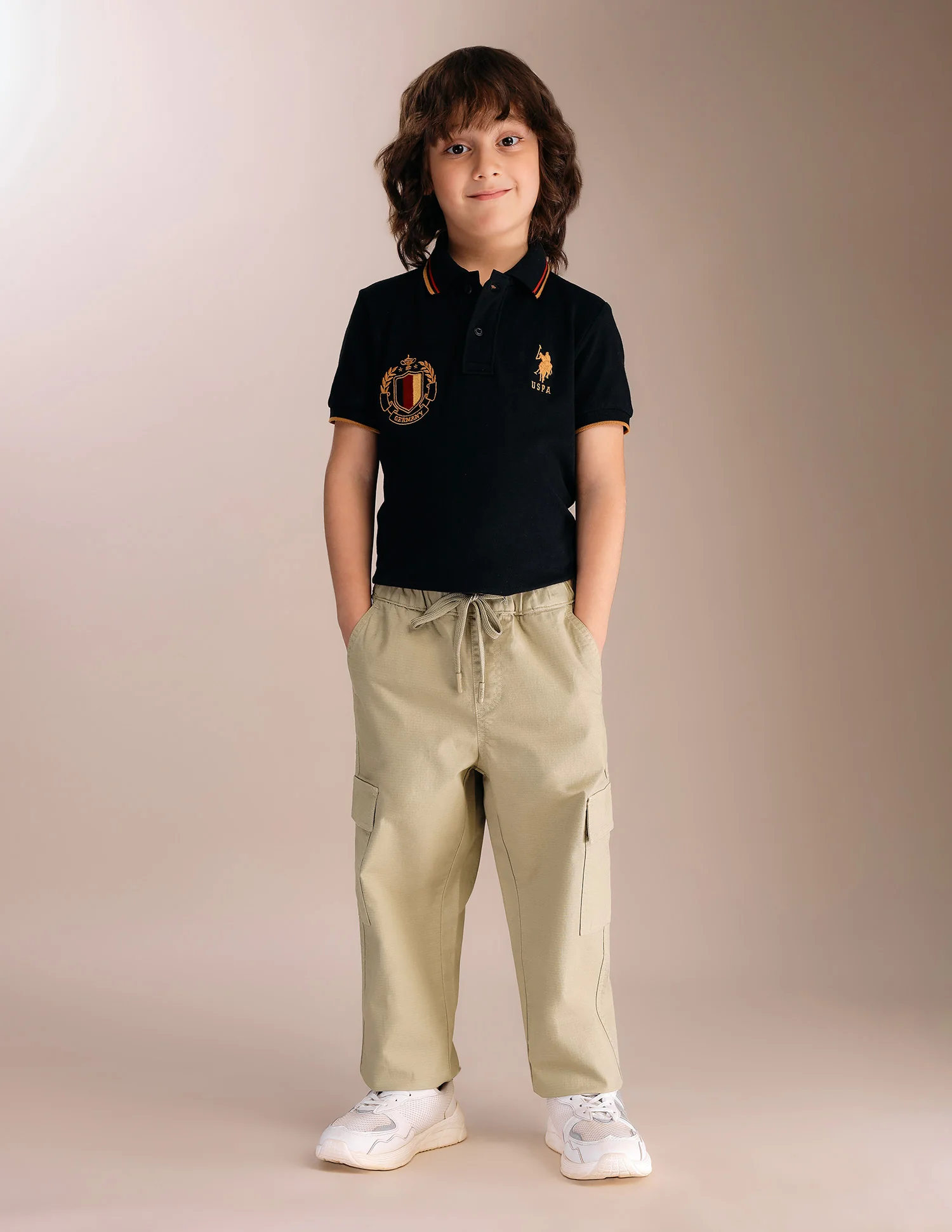 Boys Textured Relaxed Fit Cargos - Image 3