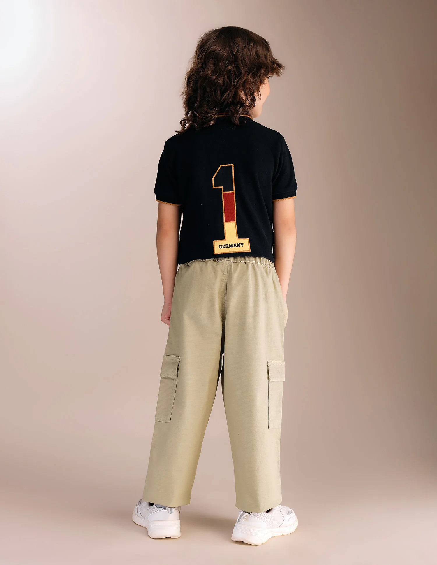 Boys Textured Relaxed Fit Cargos - Image 4