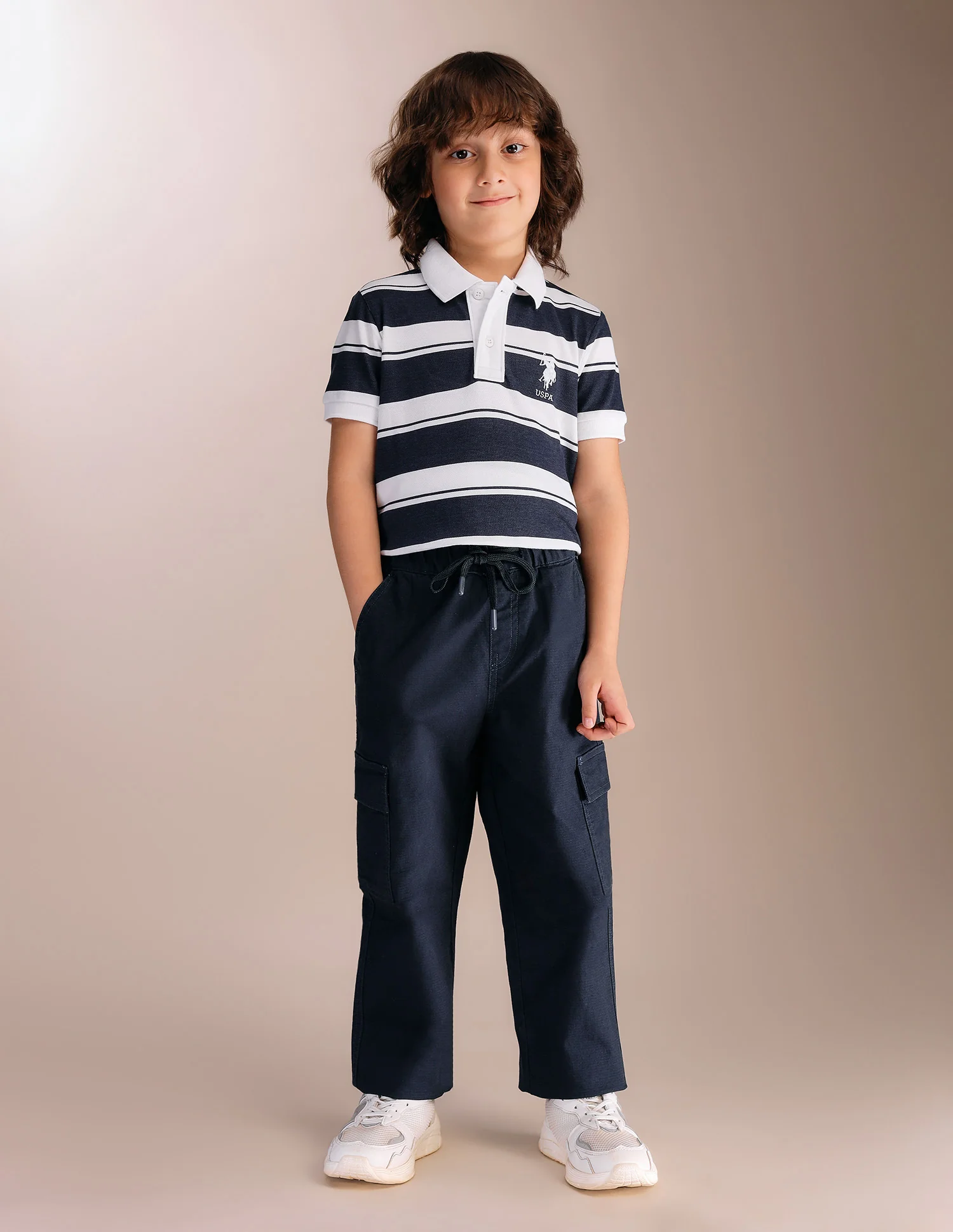 Boys Textured Relaxed Fit Cargos - Image 3