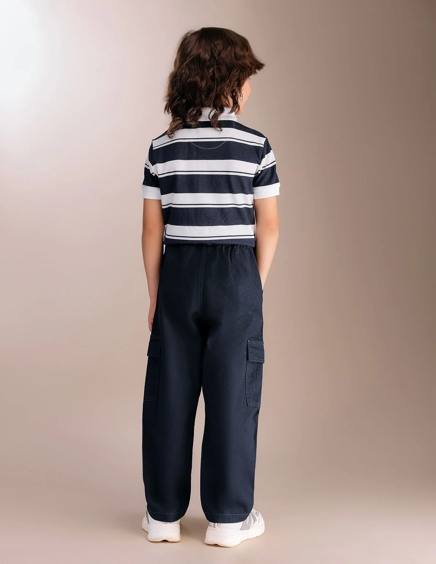 Boys Textured Relaxed Fit Cargos - Image 4