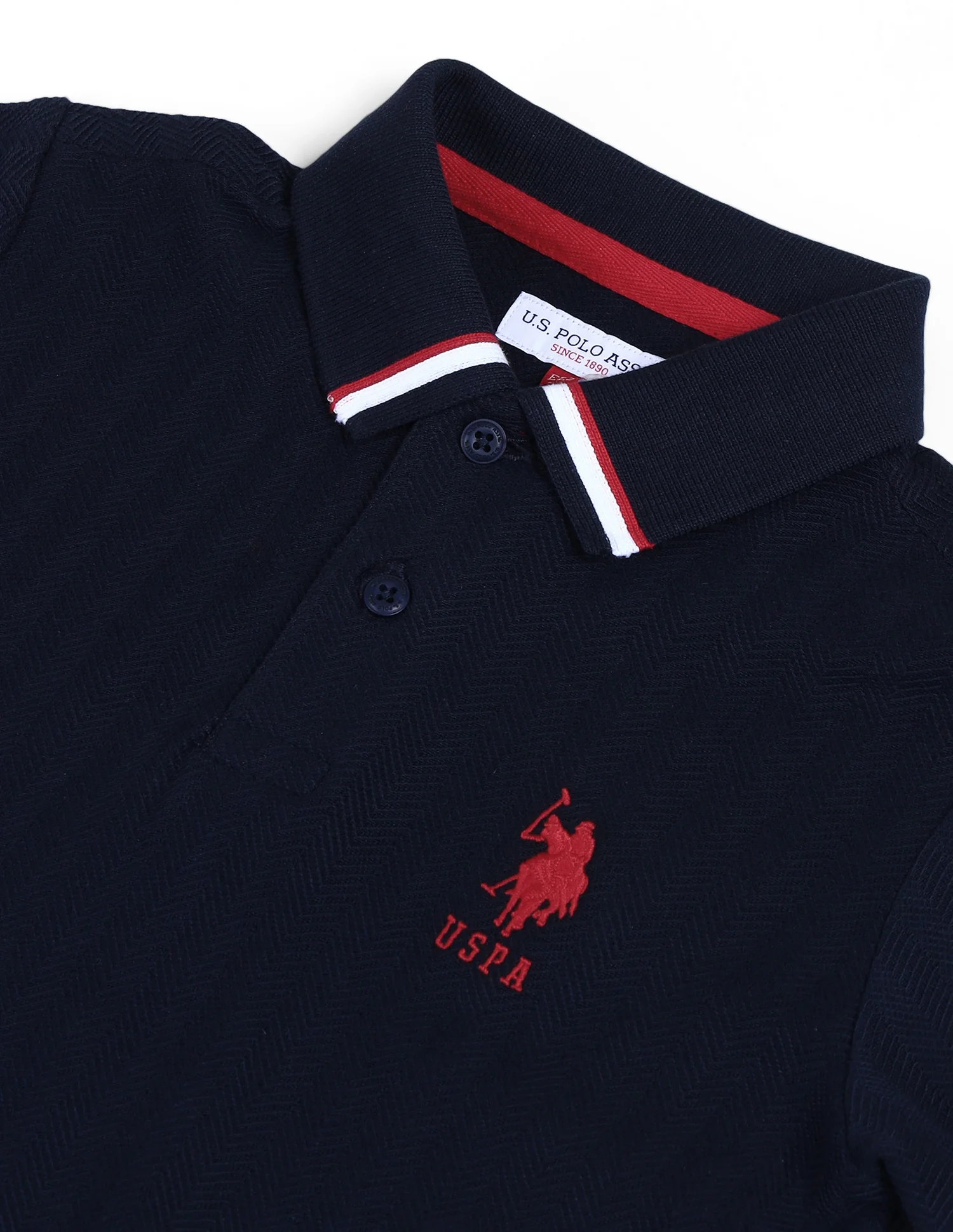 Boys Textured Slim Fit Polo Shirt - Image 7