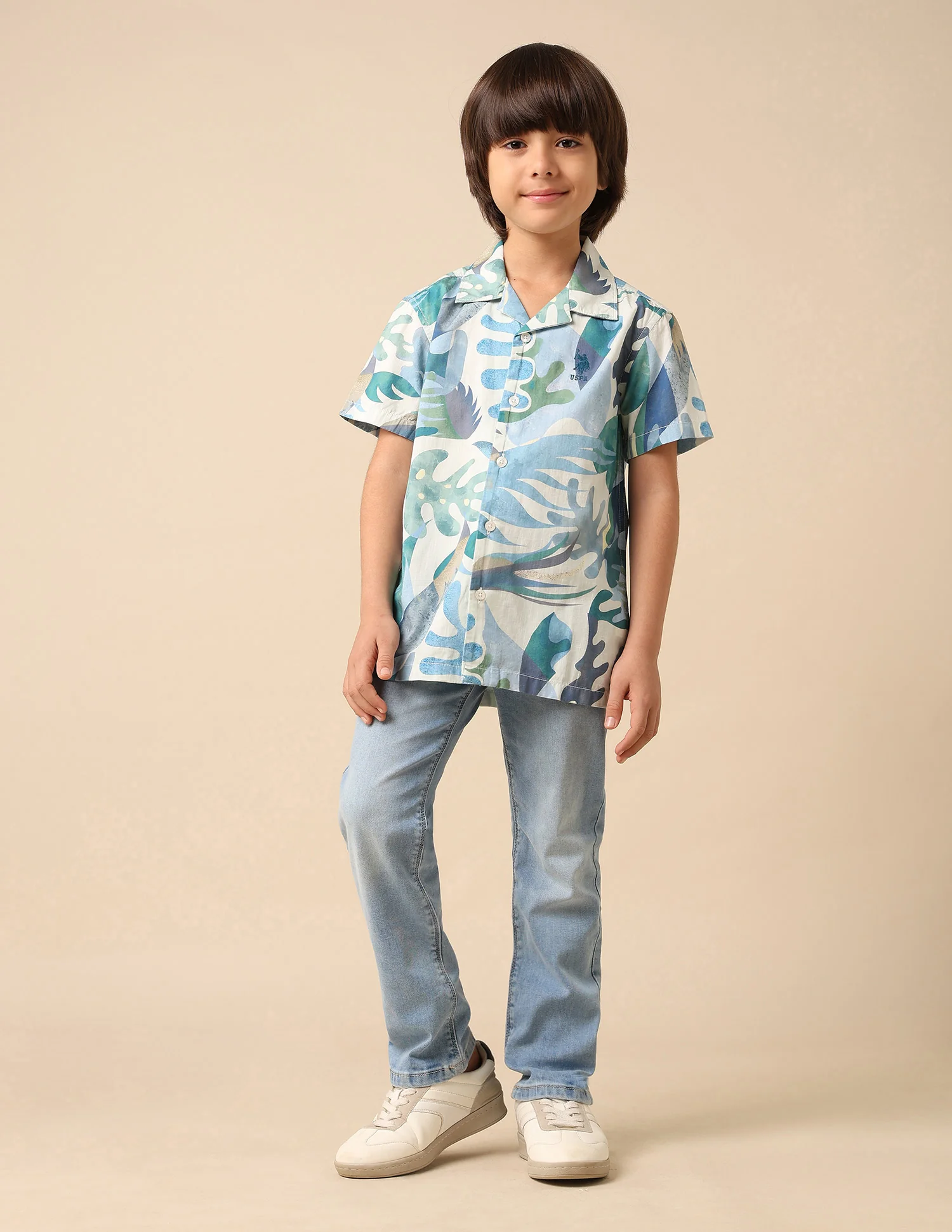 Boys Tropical Printed Pure Cotton Shirt - Image 3