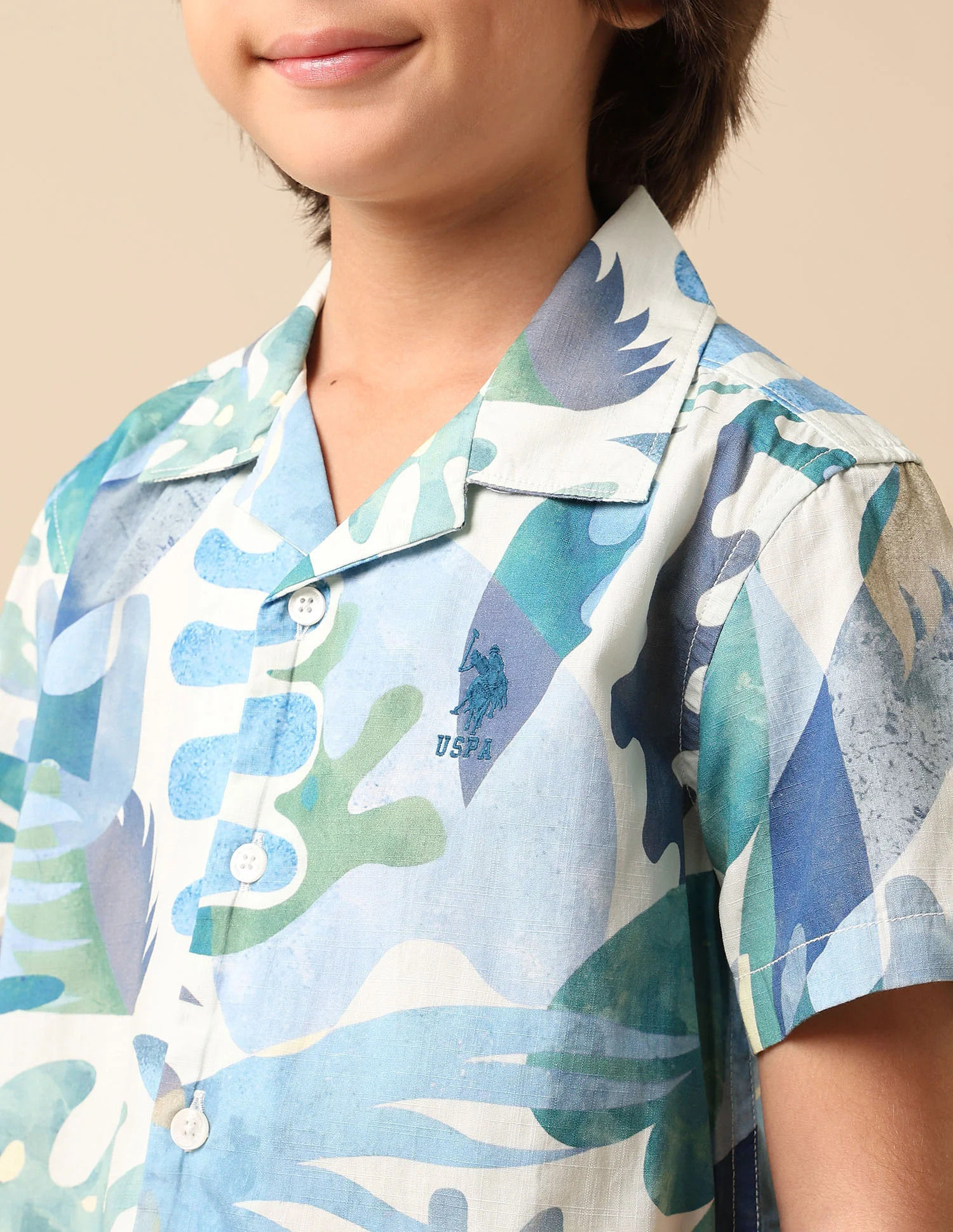 Boys Tropical Printed Pure Cotton Shirt - Image 6