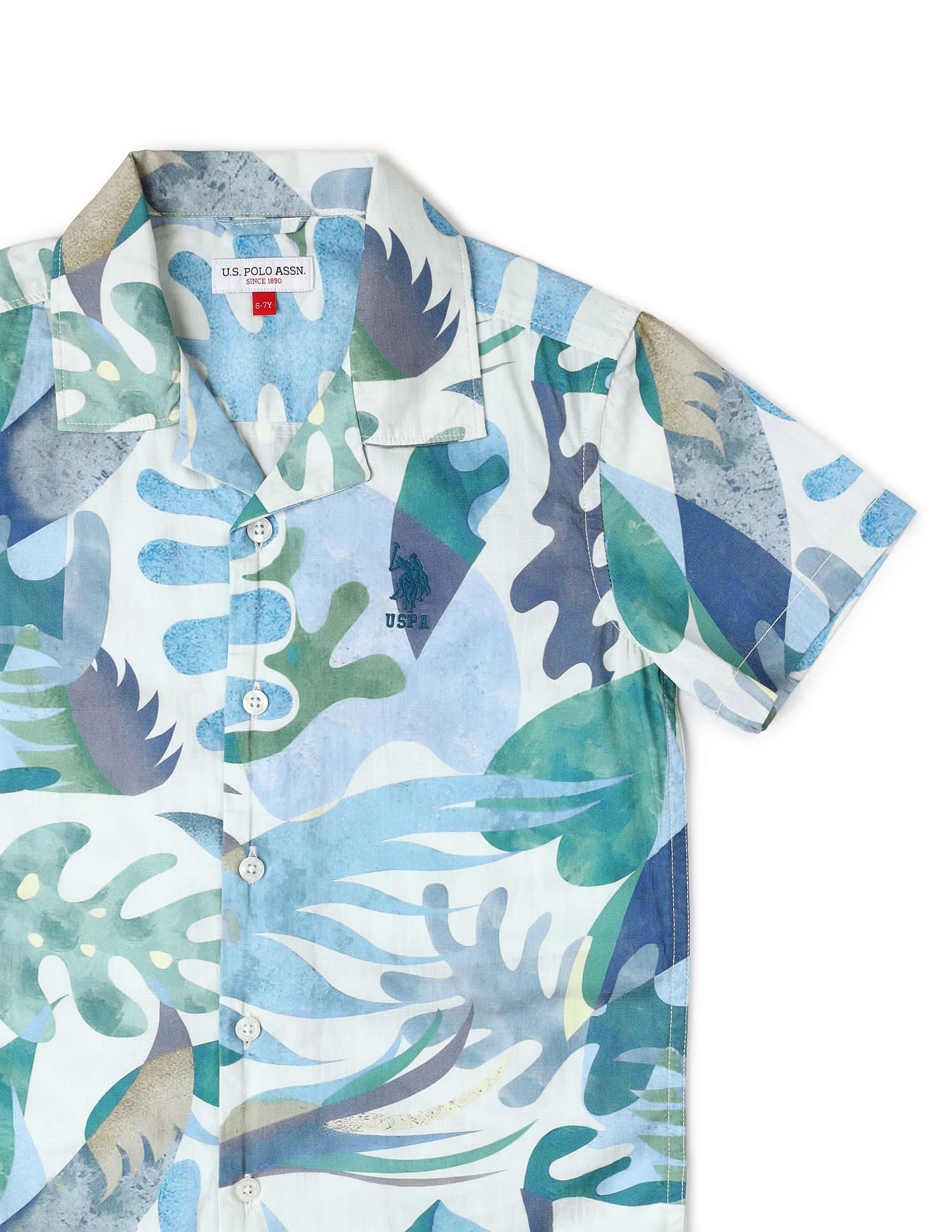 Boys Tropical Printed Pure Cotton Shirt - Image 9