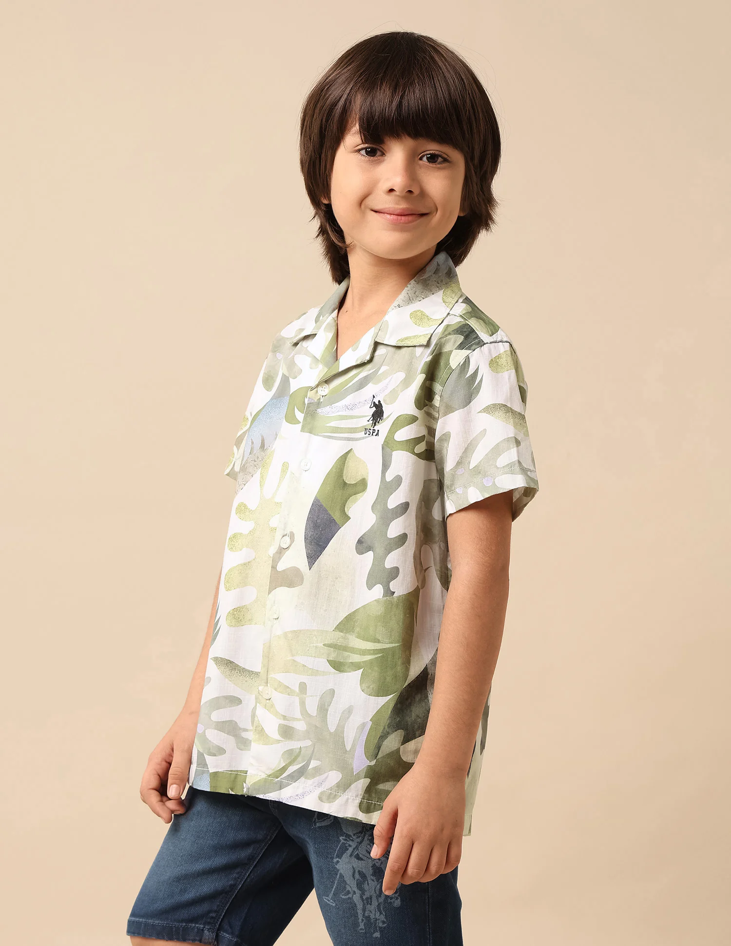 Boys Tropical Printed Pure Cotton Shirt - Image 4