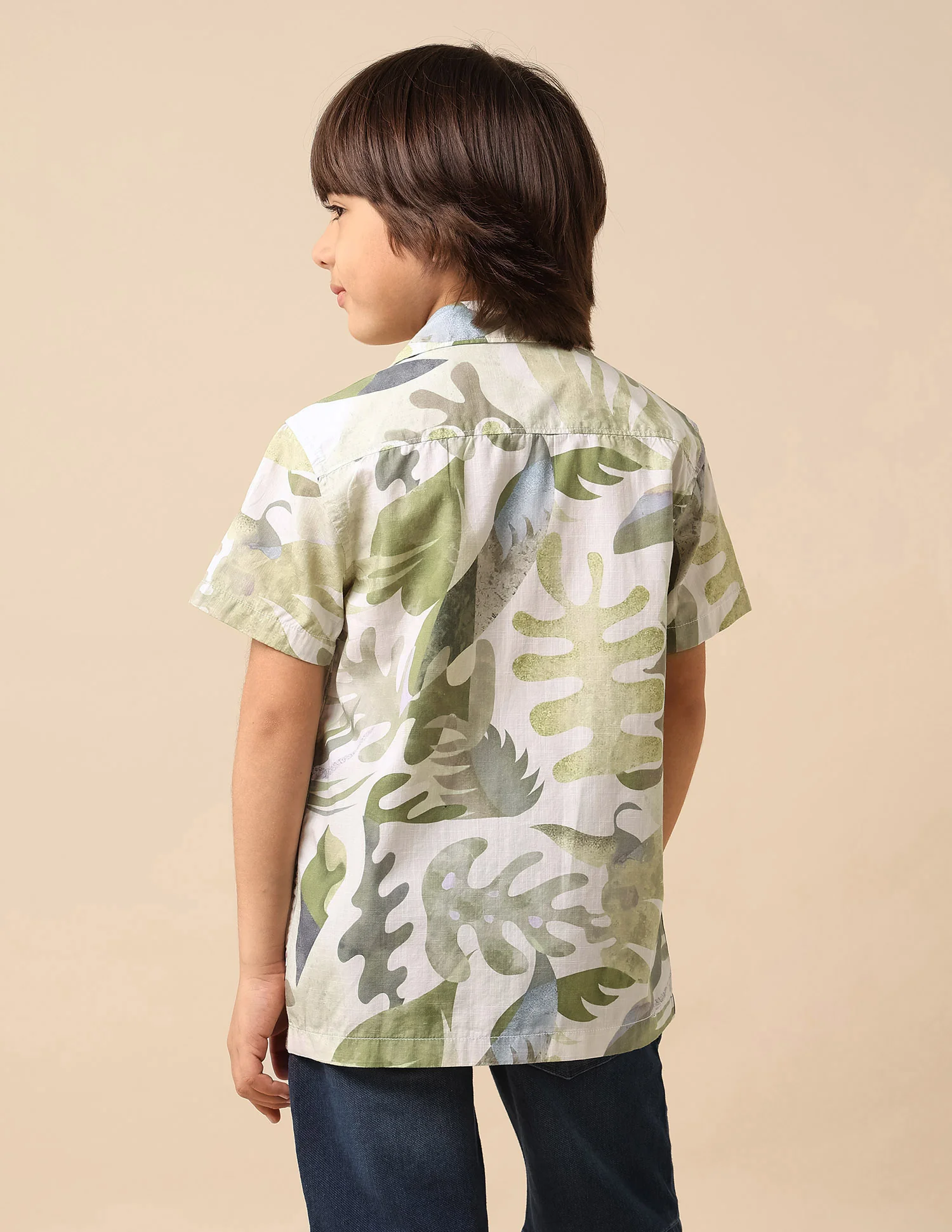 Boys Tropical Printed Pure Cotton Shirt - Image 5
