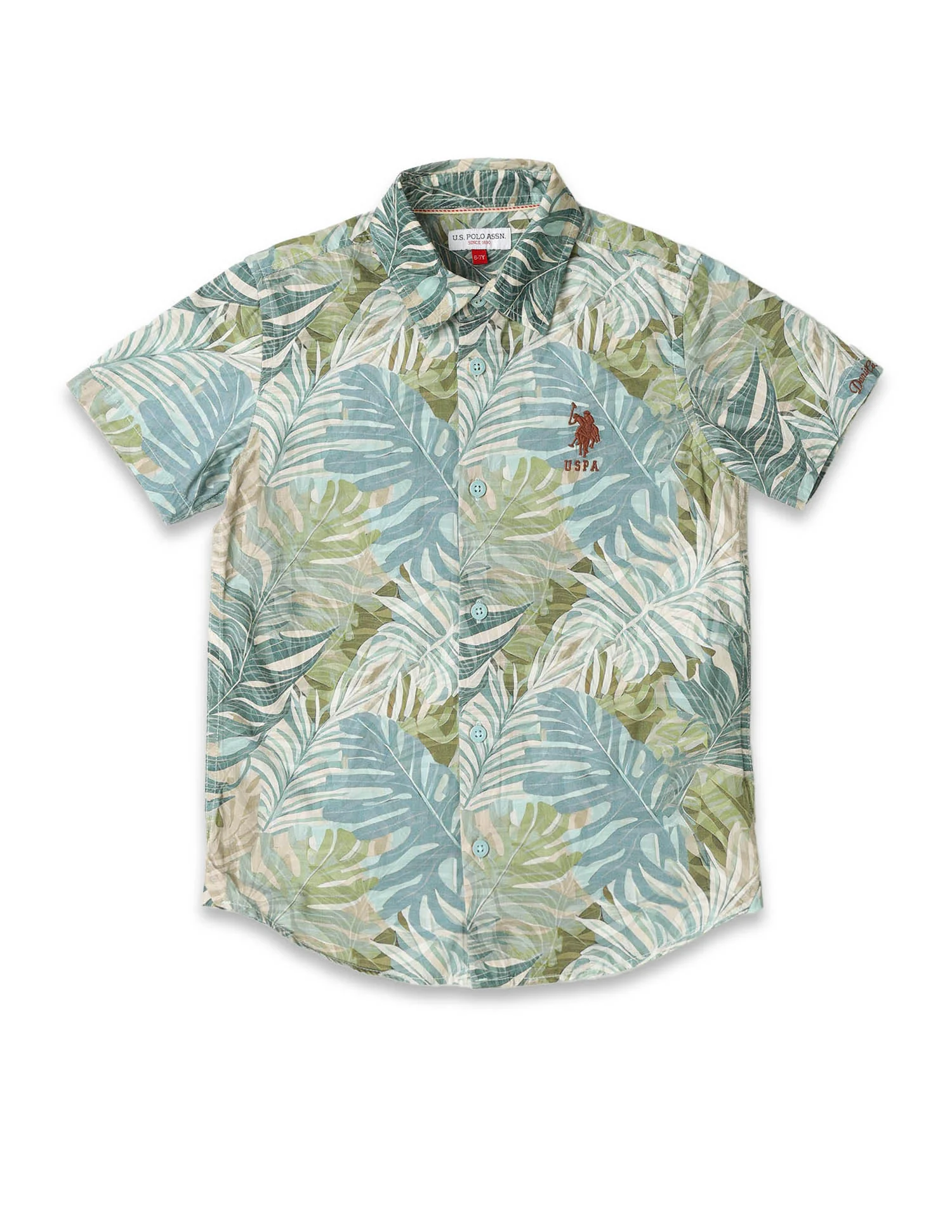 Boys Tropical Printed Regular Fit Shirt - Image 6