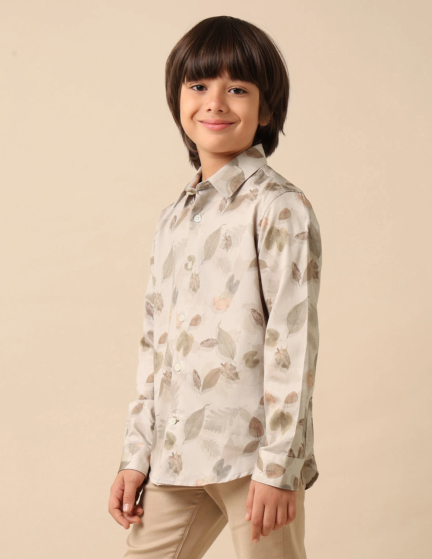 Boys Tropical Printed Satin Shirt - Image 4