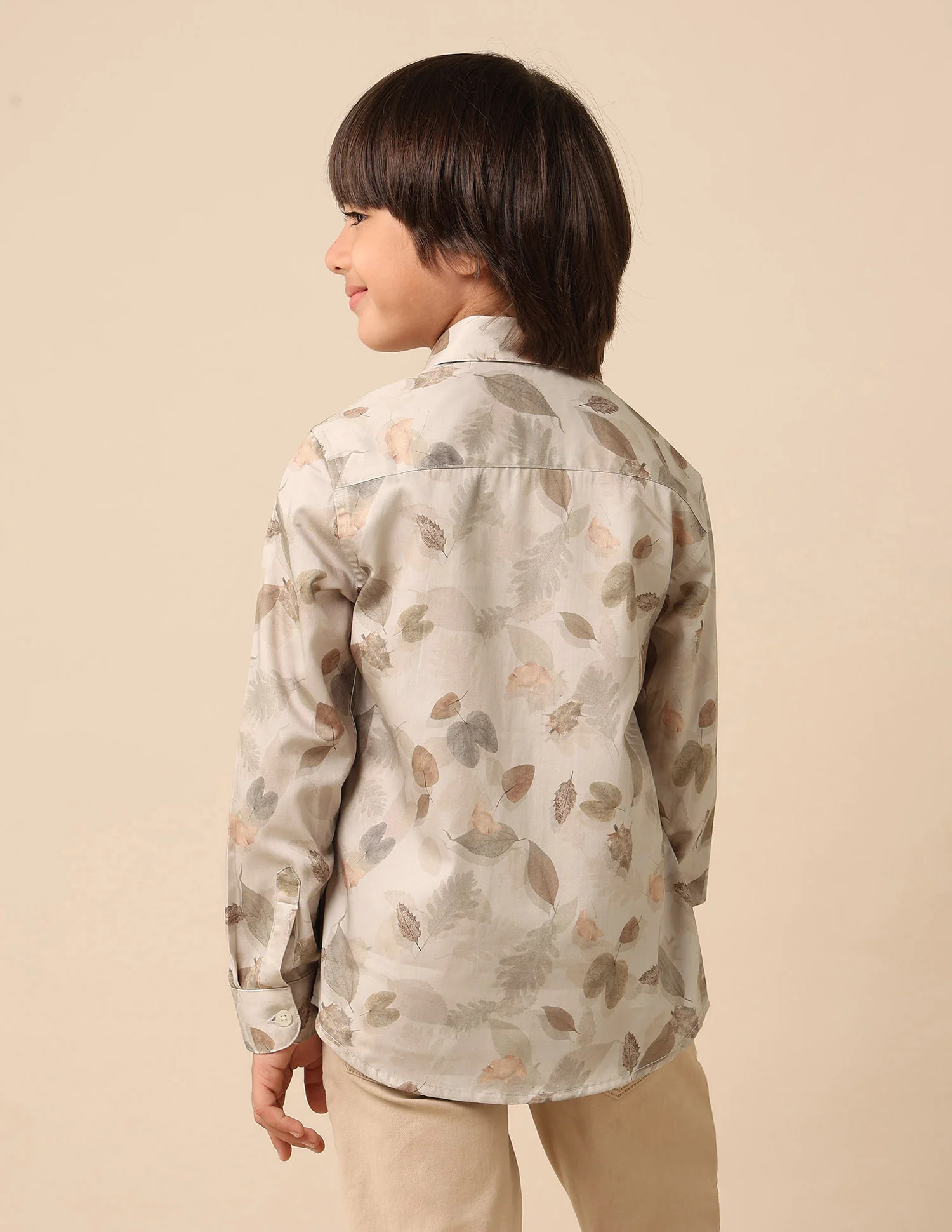 Boys Tropical Printed Satin Shirt - Image 5