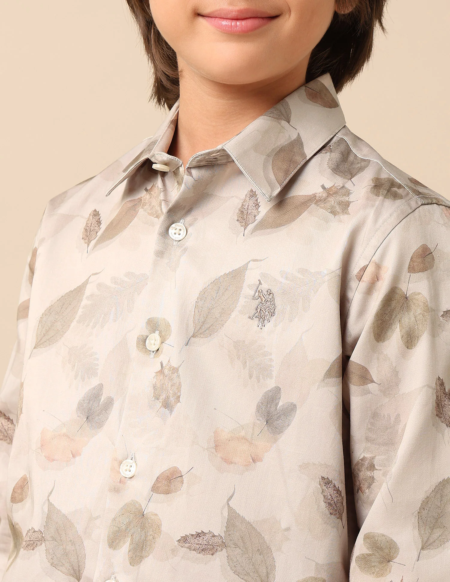 Boys Tropical Printed Satin Shirt - Image 6