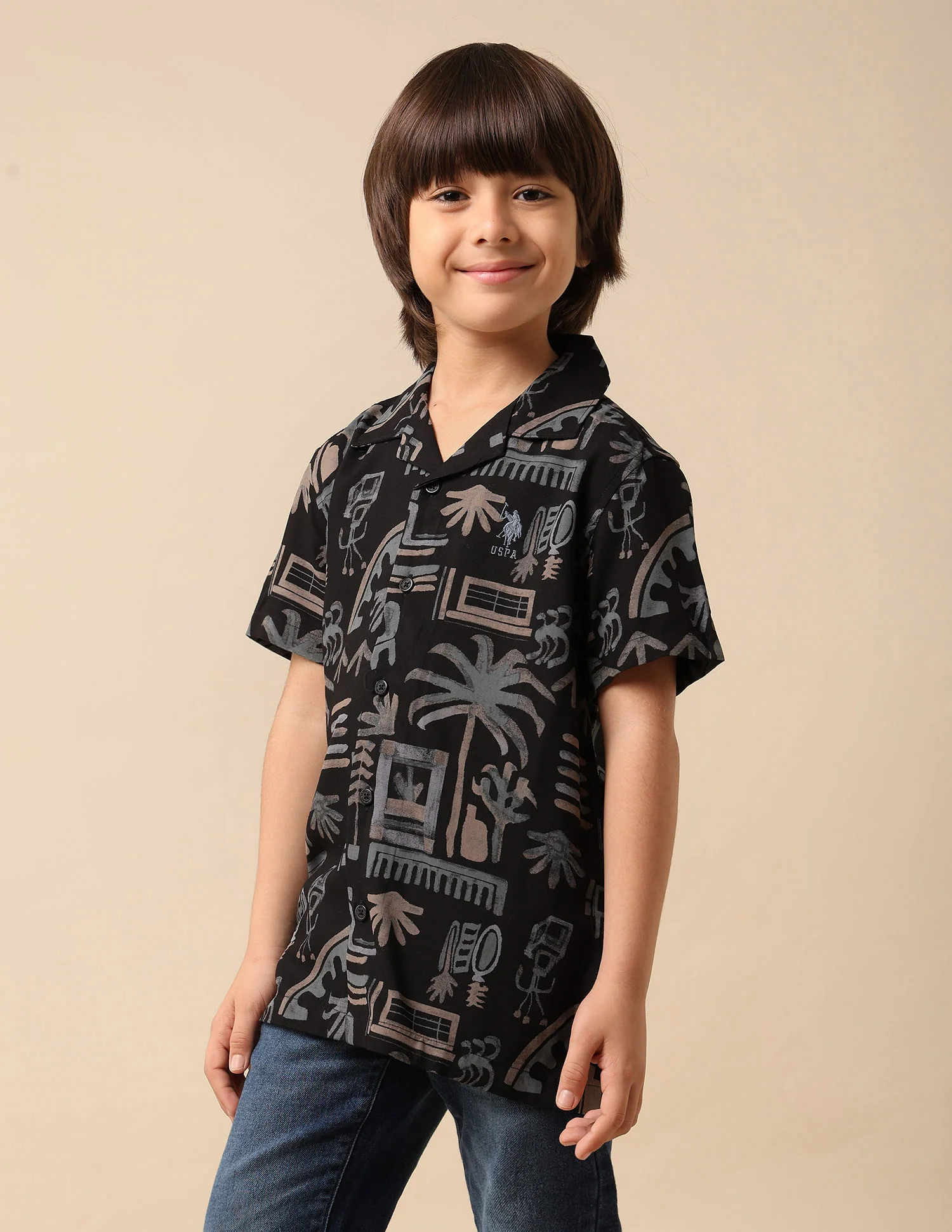 Boys Twill All Over Printed Shirt - Image 4