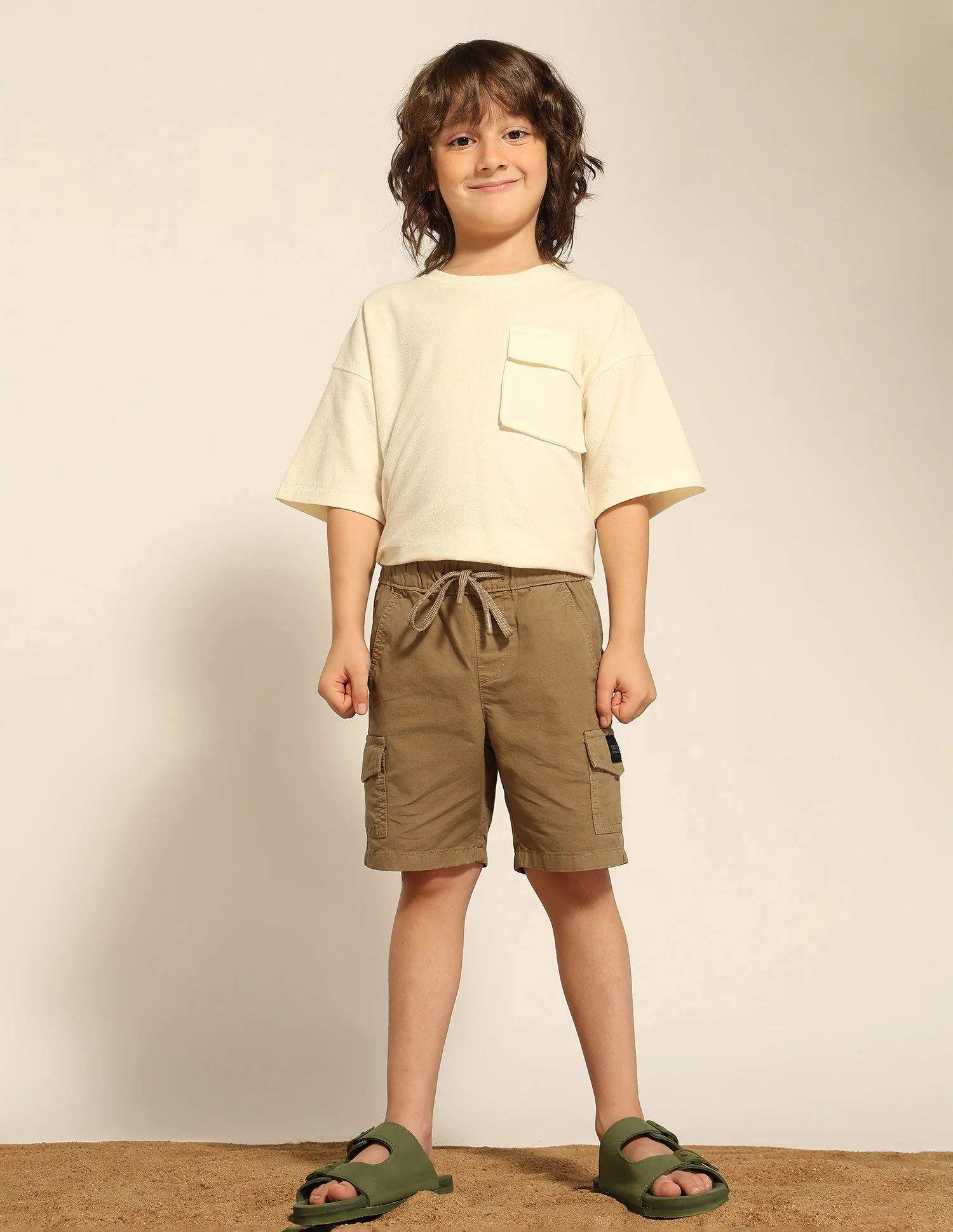 Boys Twill Cargo Shorts - Image 3