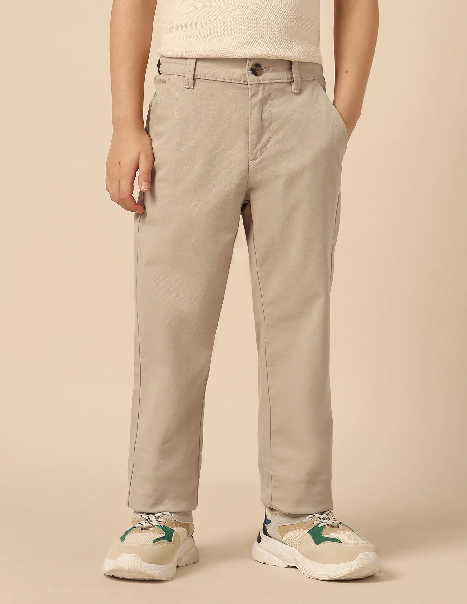 Boys Twill Regular Fit Trousers - Image 4