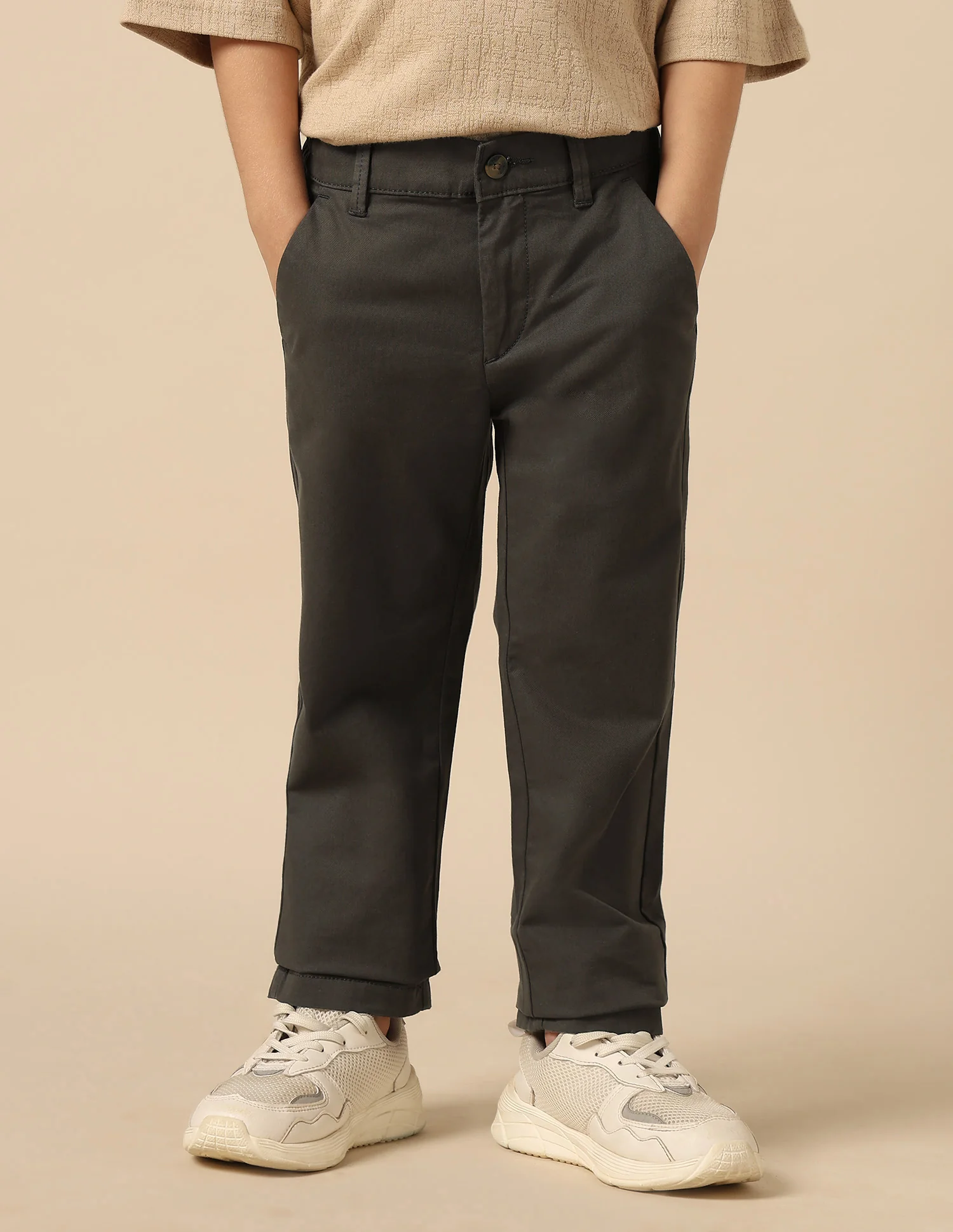 Boys Twill Regular Fit Trousers - Image 4