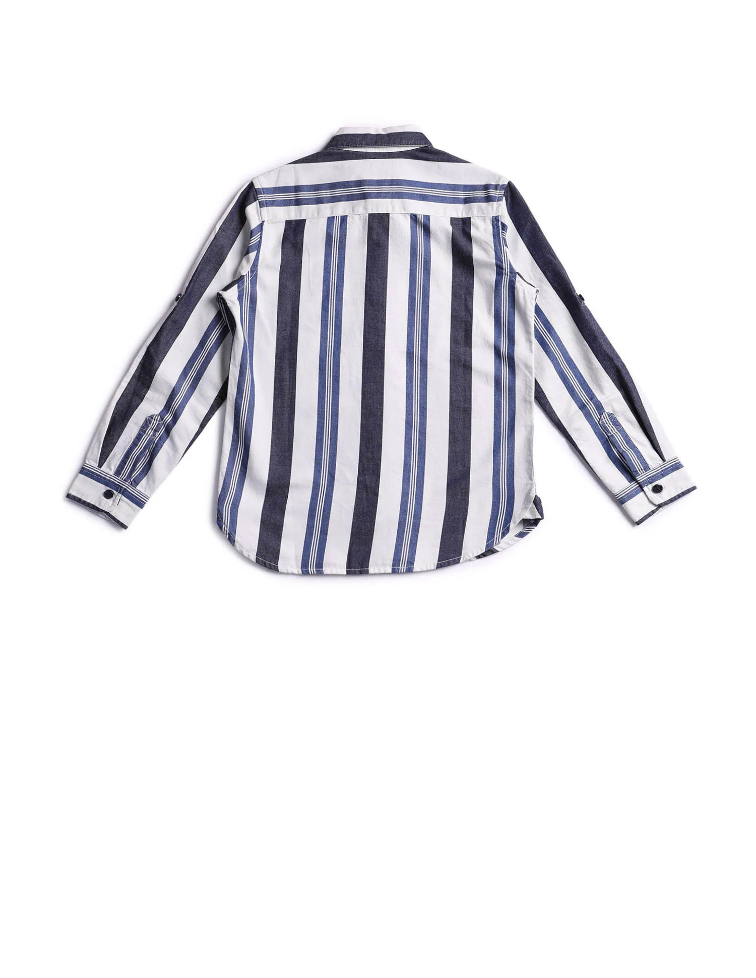 Boys Twill Vertical Striped Shirt - Image 6