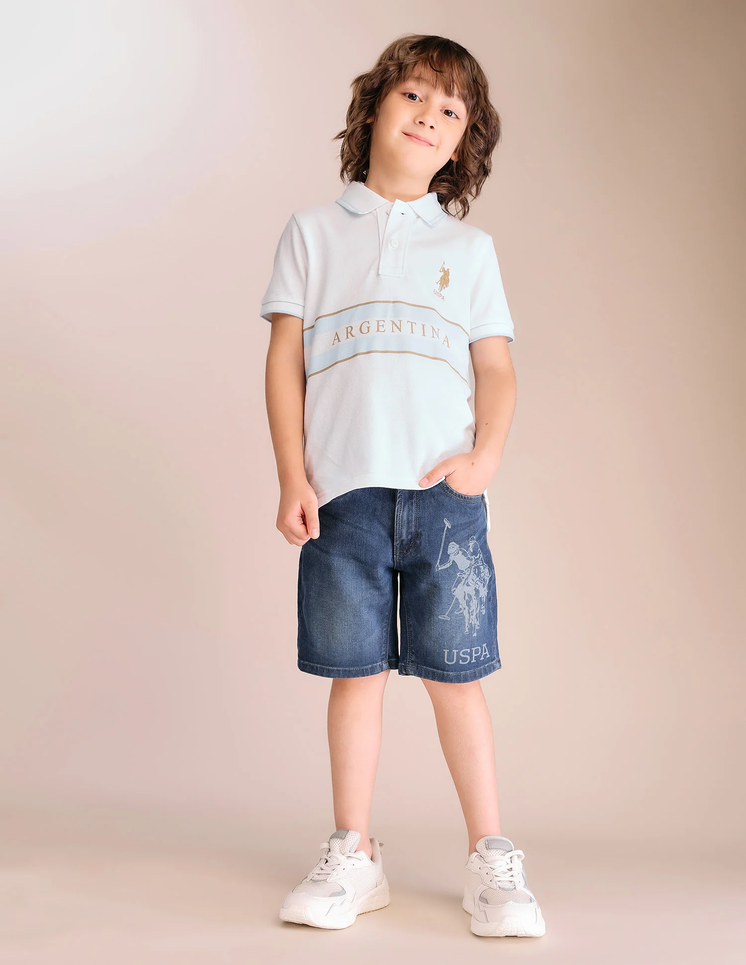 Boys Typographic Pure Cotton Polo Shirt - Image 3