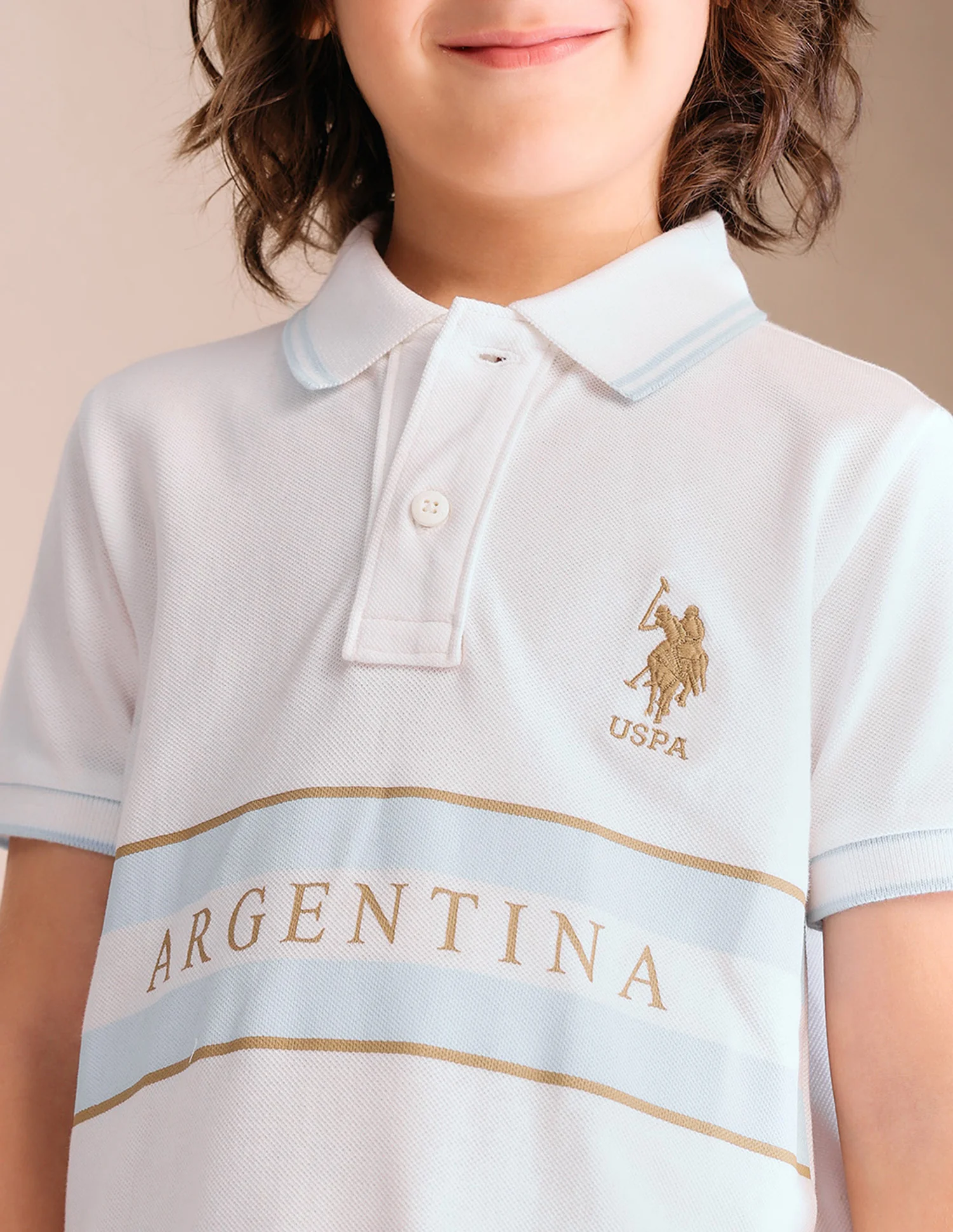 Boys Typographic Pure Cotton Polo Shirt - Image 6