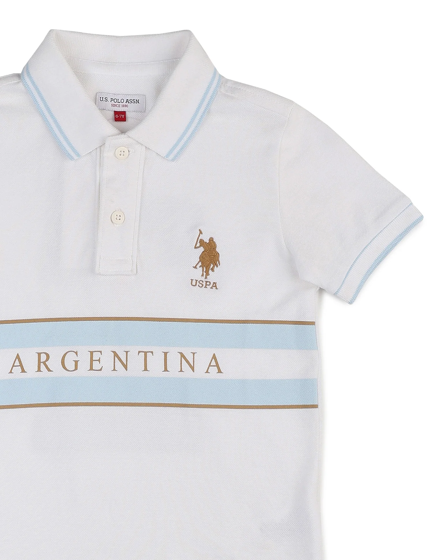 Boys Typographic Pure Cotton Polo Shirt - Image 9