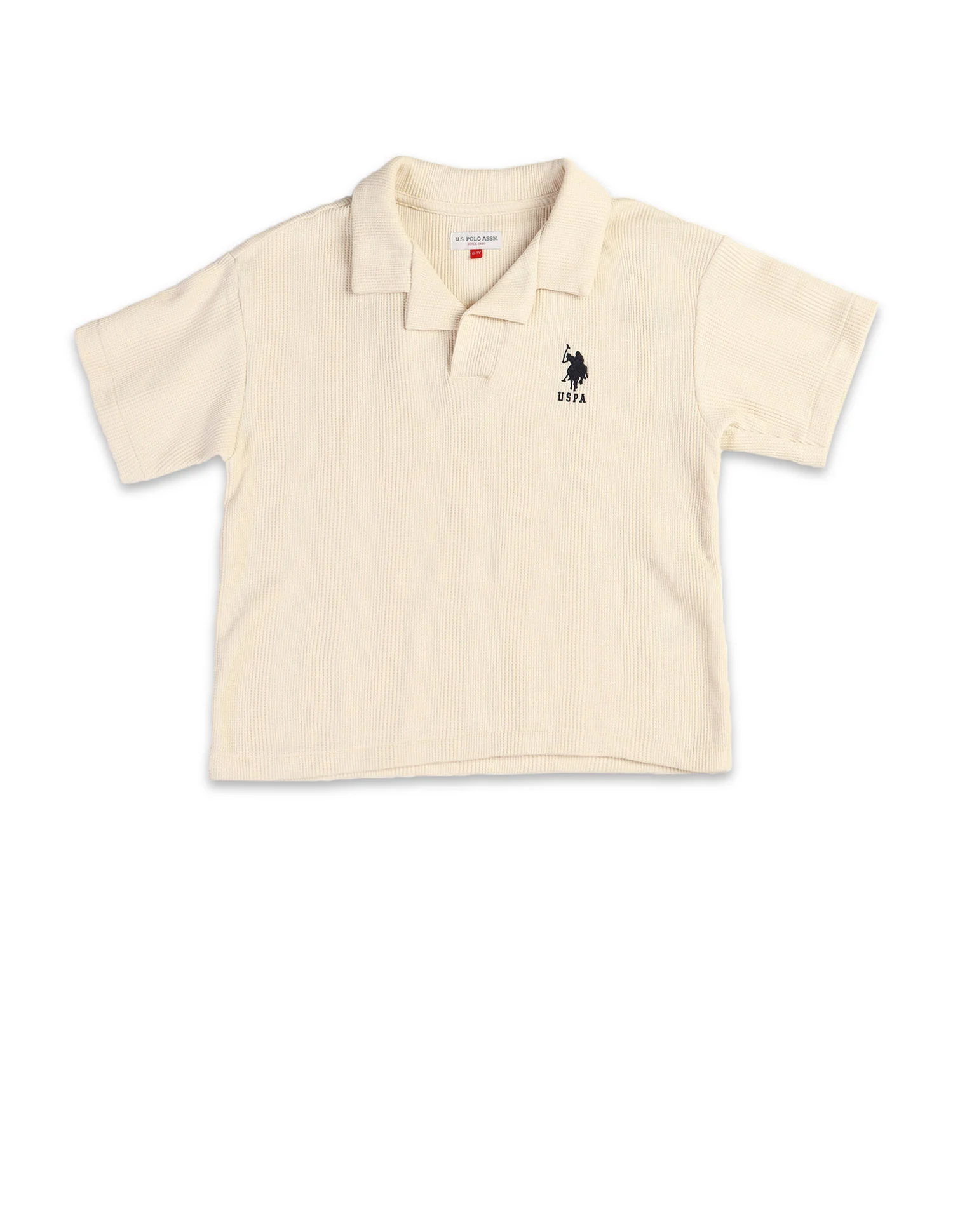Boys Vertical Striped Boxy Fit Polo Shirt - Image 7