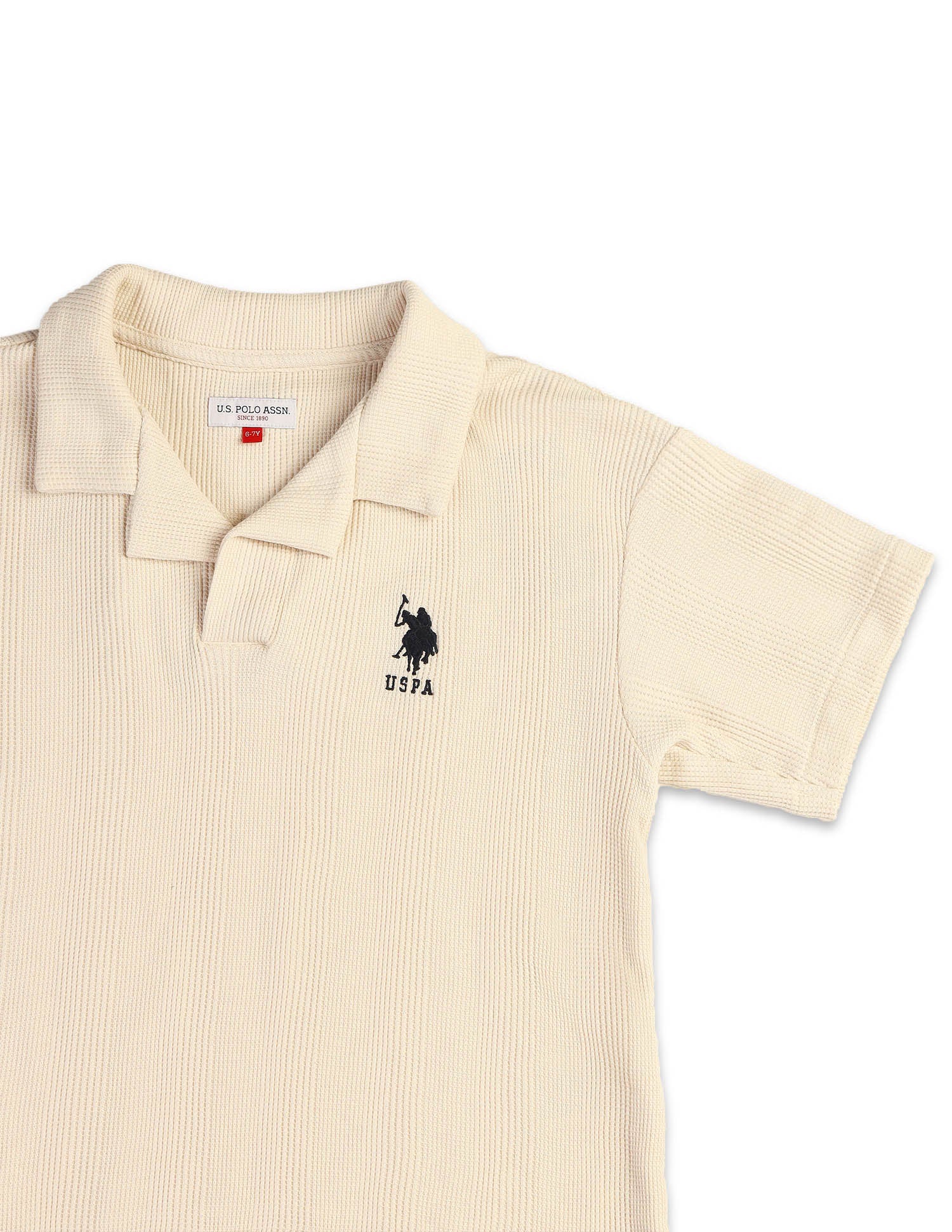 Boys Vertical Striped Boxy Fit Polo Shirt - Image 9