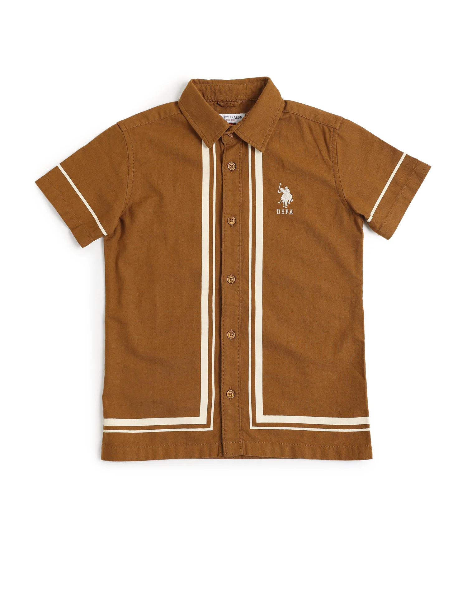 Boys Vertical Striped Boxy Fit Shirt - Image 6