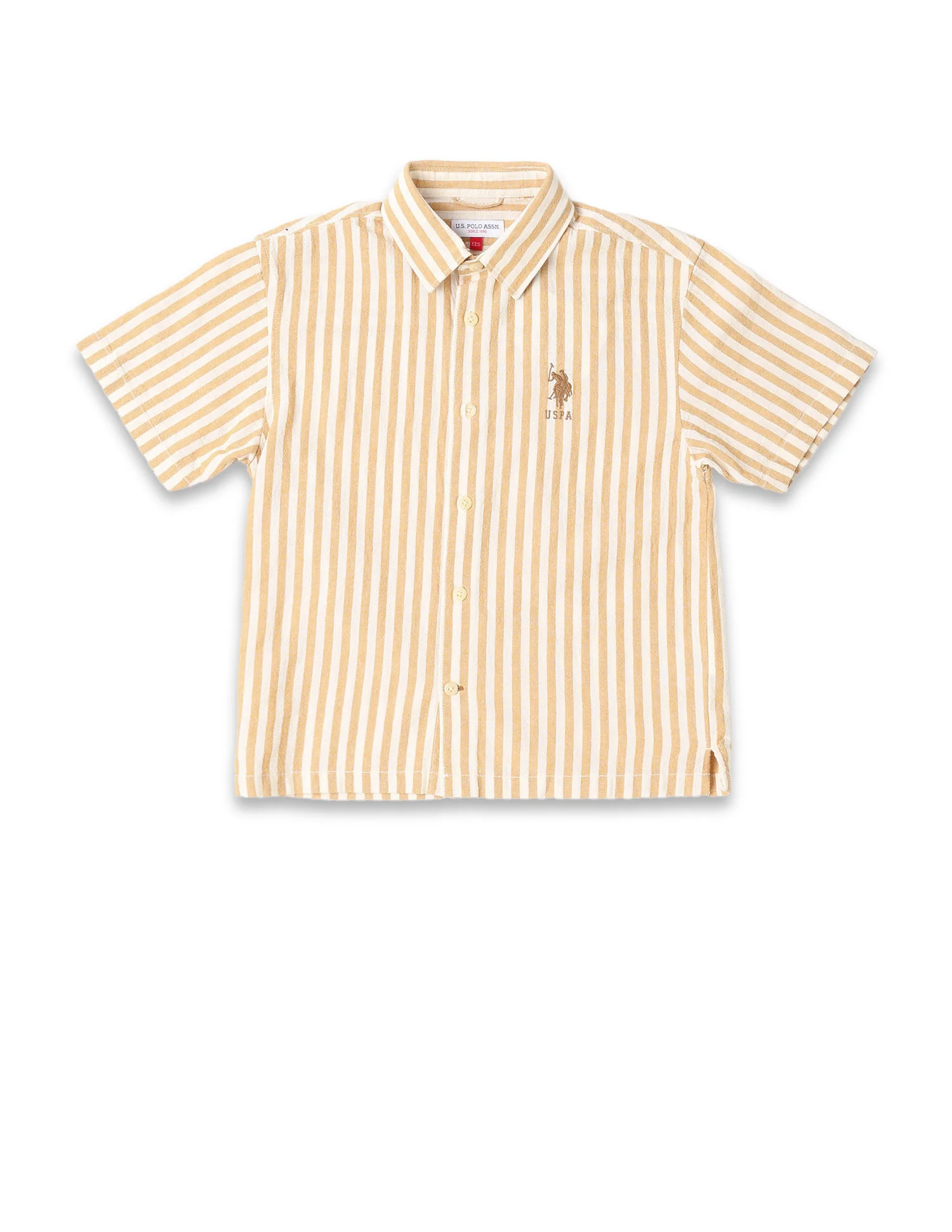 Boys Vertical Striped Boxy Fit Shirt - Image 6