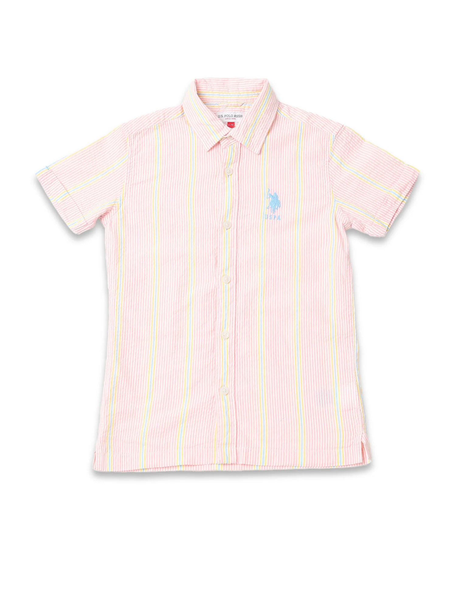 Boys Vertical Striped Boxy Fit Shirt - Image 6