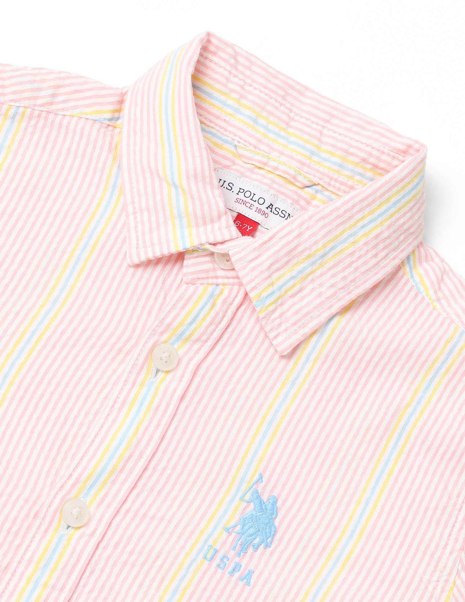 Boys Vertical Striped Boxy Fit Shirt - Image 8