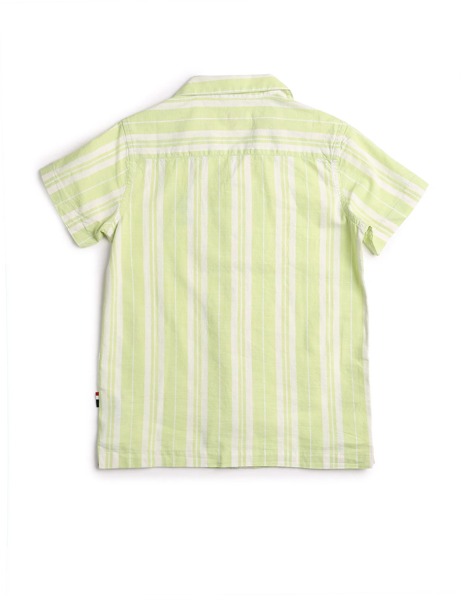 Boys Vertical Striped Cuban Shirt - Image 7
