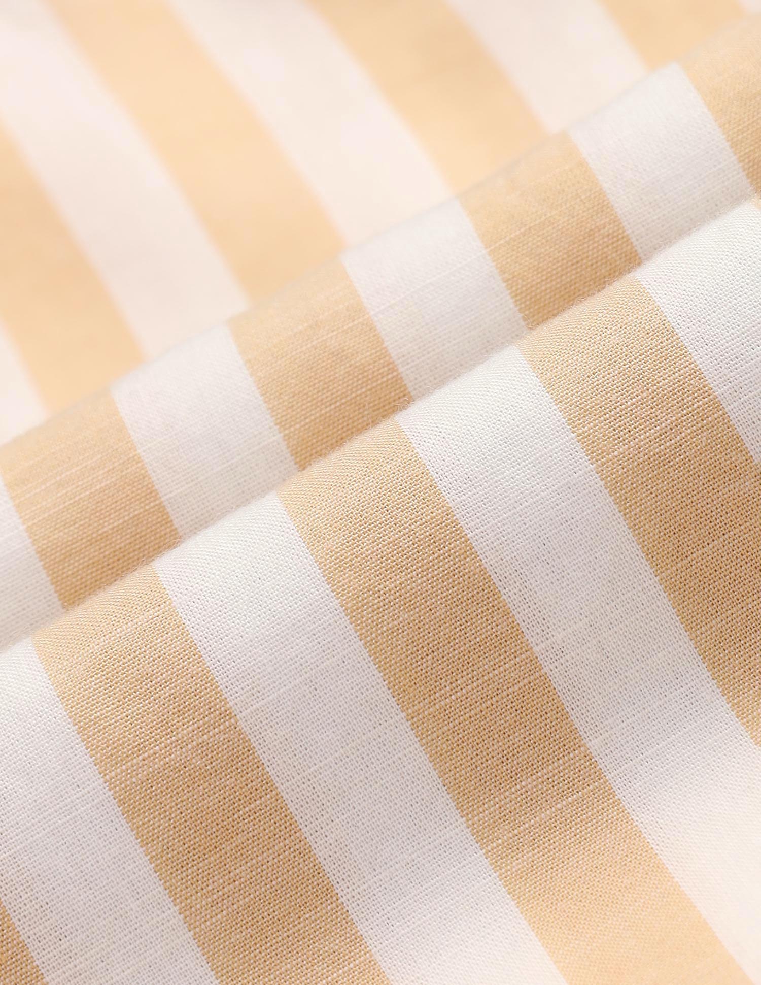 Boys Vertical Striped Mandarin Shirt - Image 2