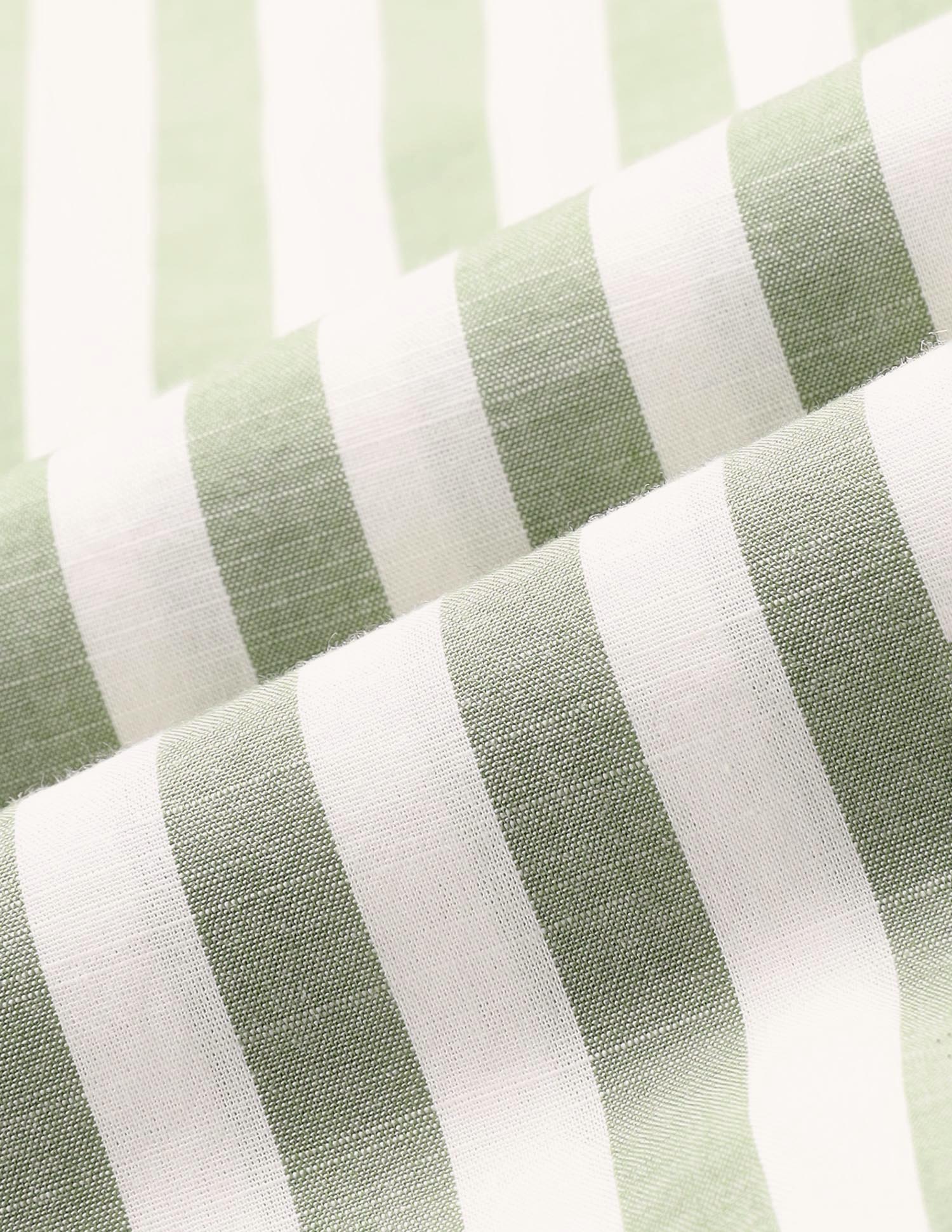 Boys Vertical Striped Mandarin Shirt - Image 2